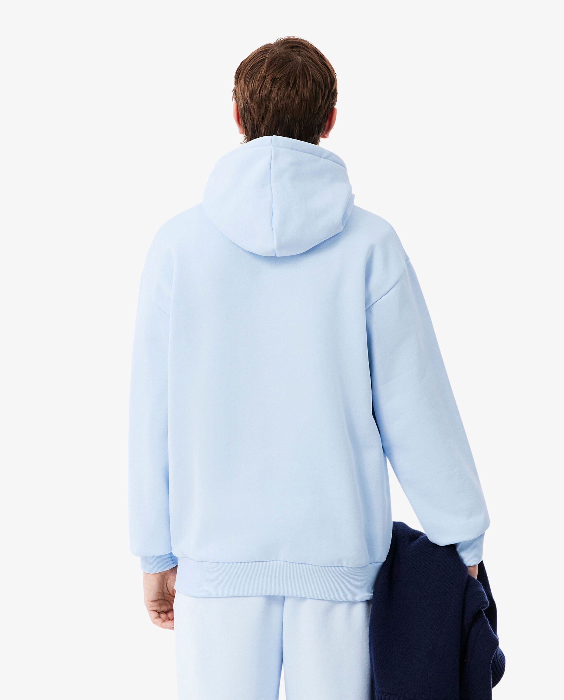 Sudadera de hombre con capucha de felpa en negro - Lacoste - Azul claro Azul claro-2