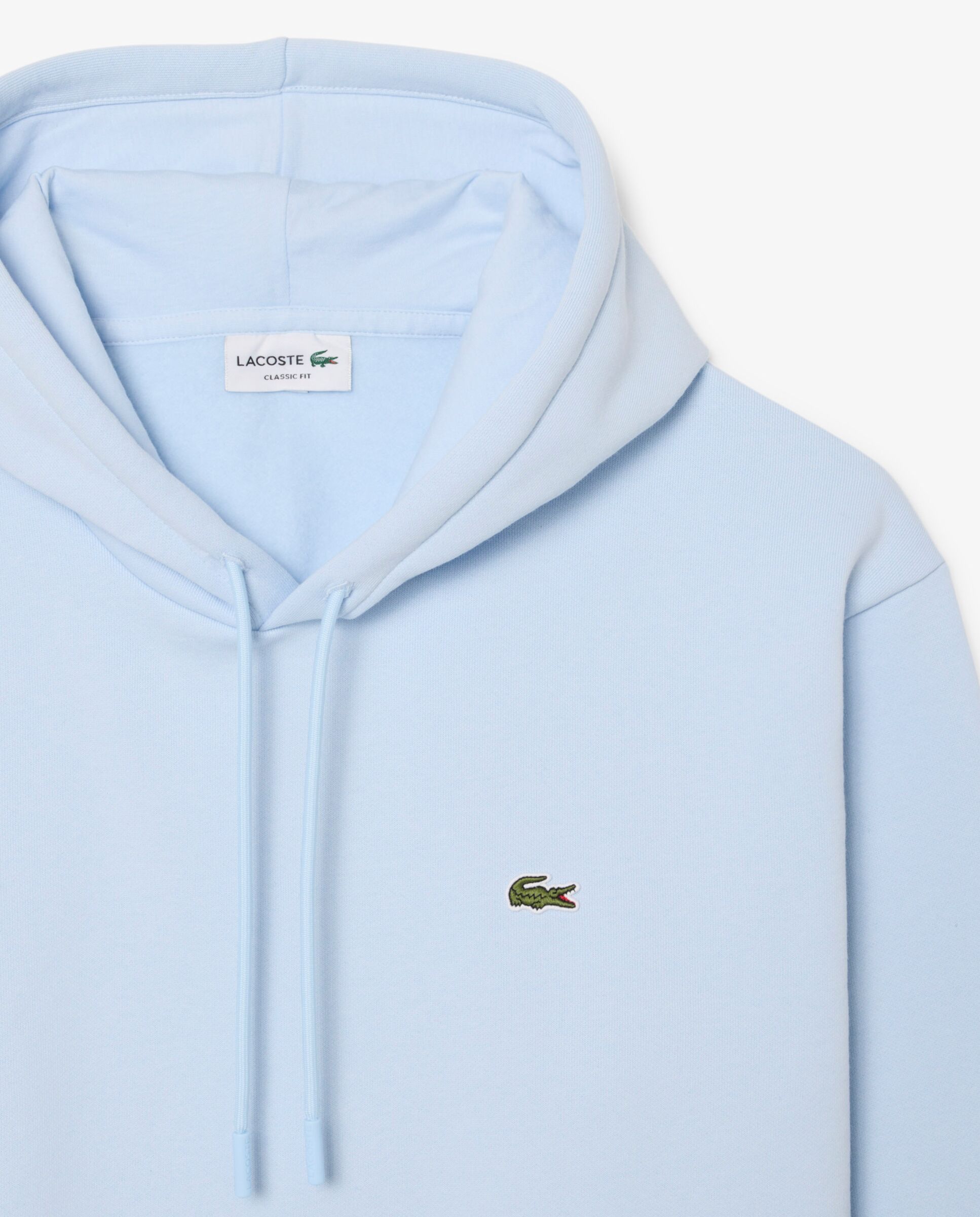 Sudadera de hombre con capucha de felpa en negro - Lacoste - Azul claro Azul claro-5