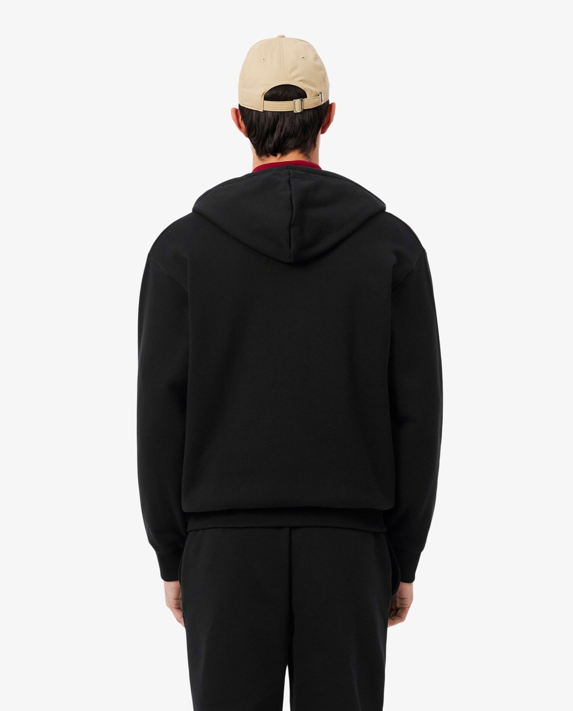 Sudadera de hombre con capucha de felpa en marrón - Lacoste - Negro Negro-2