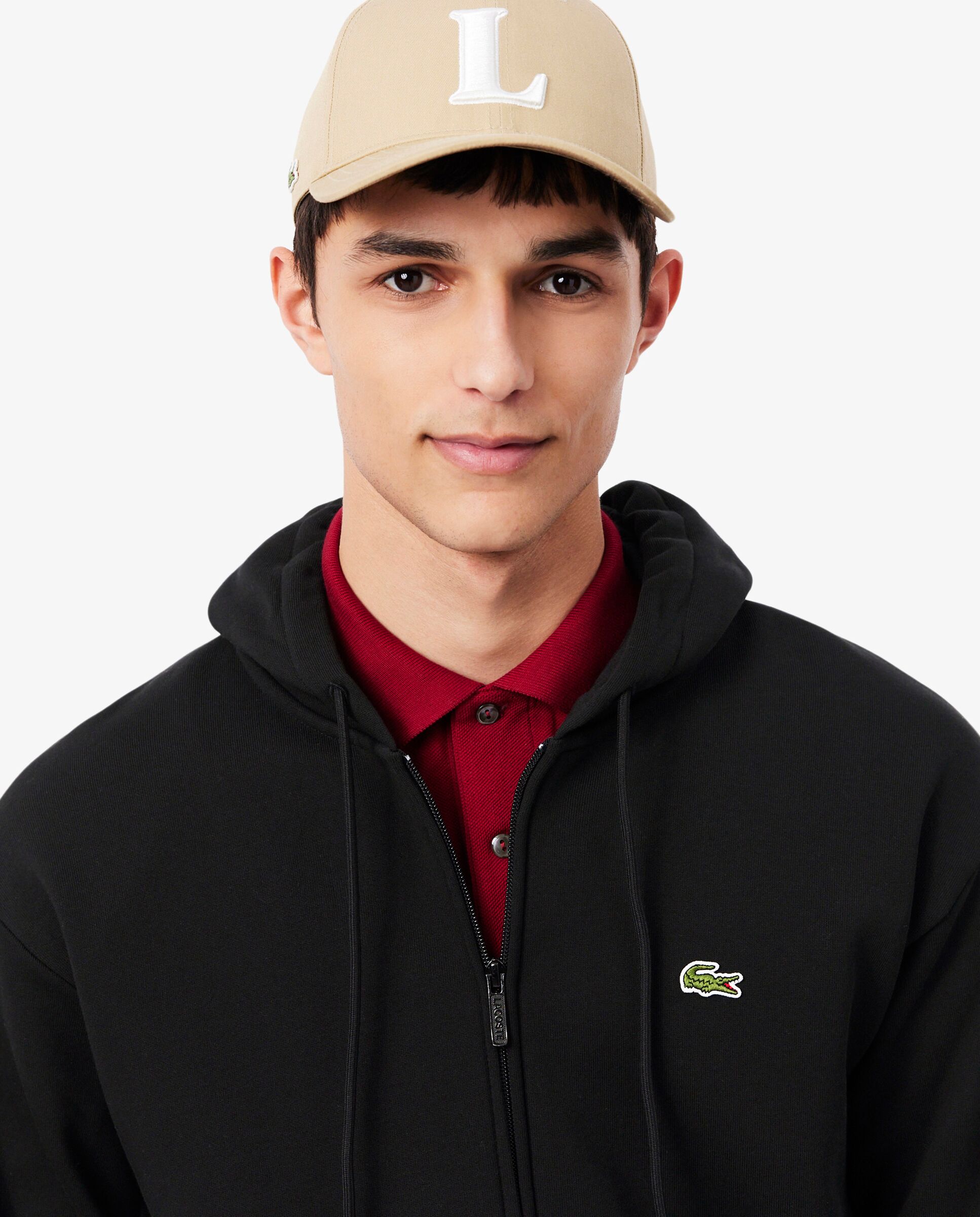Sudadera de hombre con capucha de felpa en marrón - Lacoste - Negro Negro-3