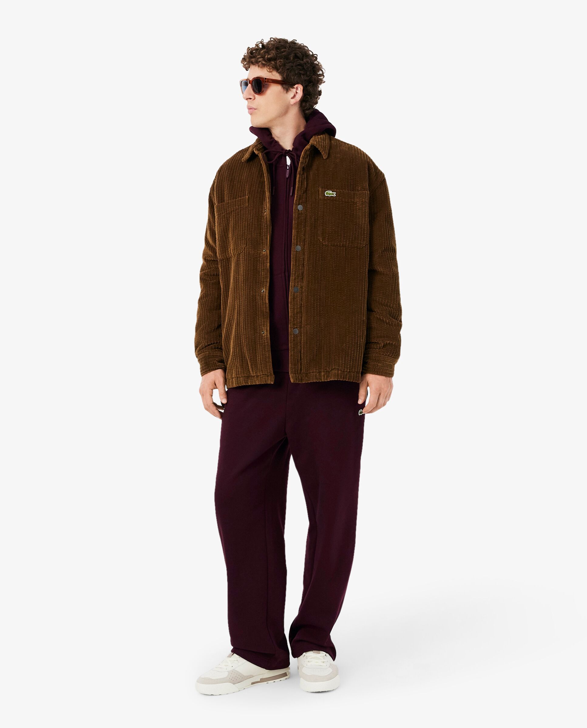 Sudadera de hombre con capucha de felpa en - Lacoste - Marrón Marrón-4