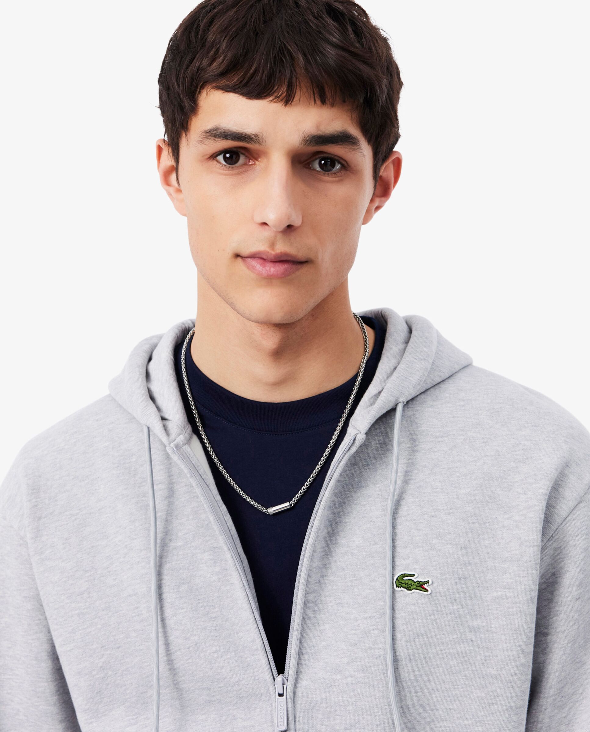 Sudadera de hombre con capucha de felpa en marrón - Lacoste - Gris oscuro Gris oscuro-3