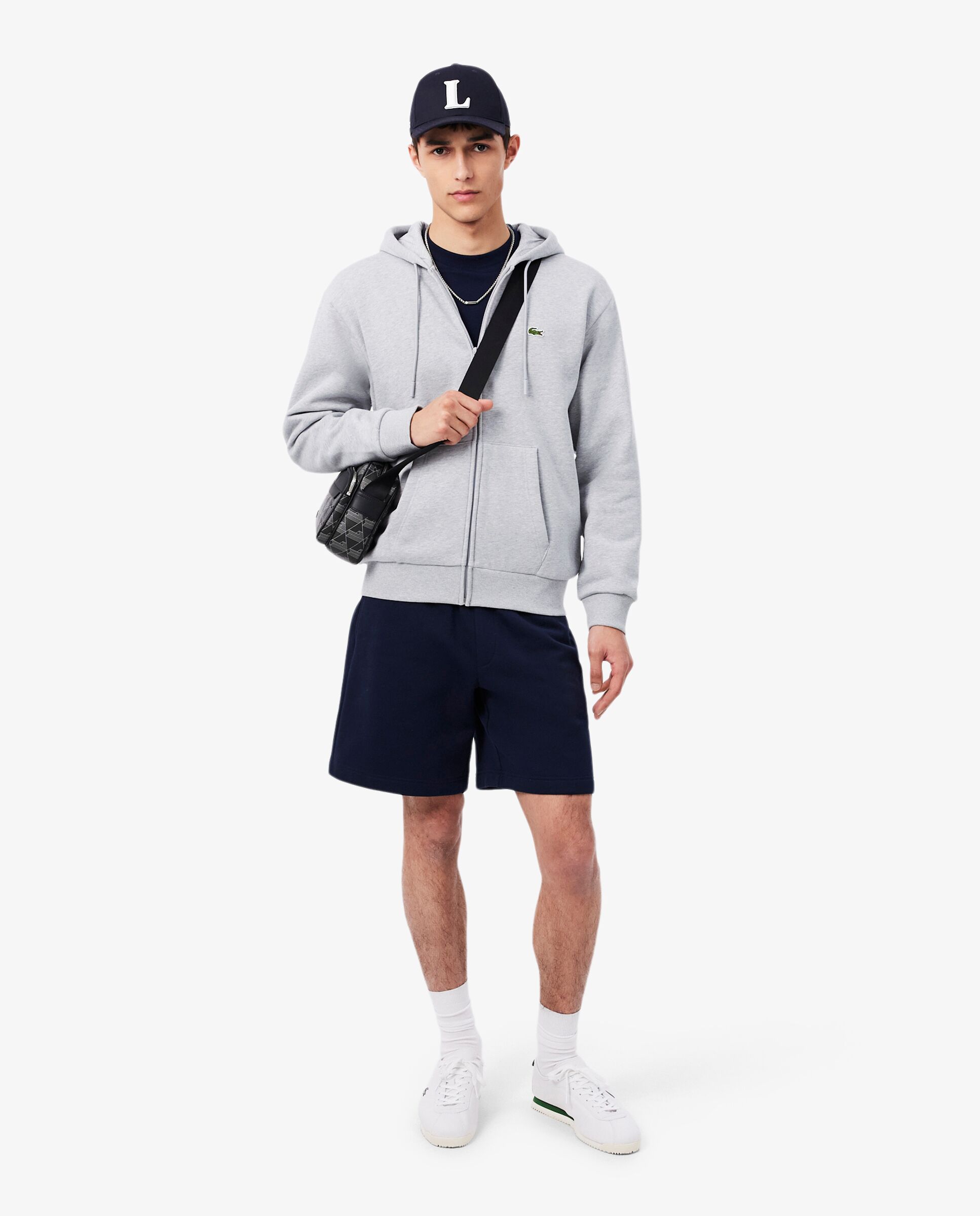 Sudadera de hombre con capucha de felpa en marrón - Lacoste - Gris oscuro Gris oscuro-4