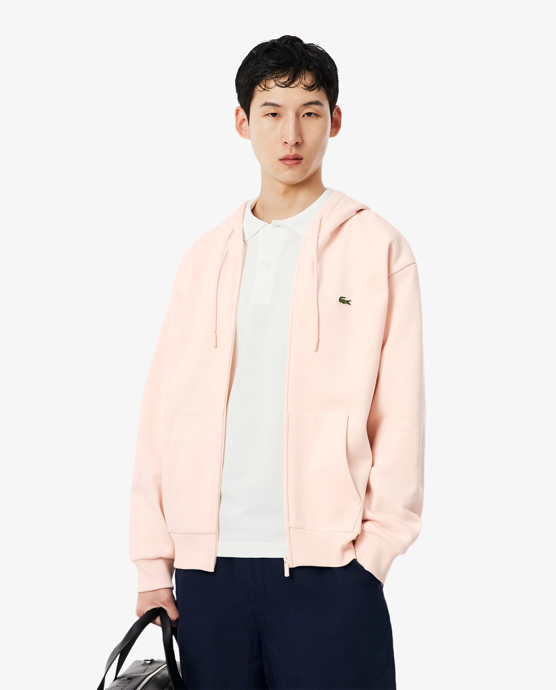 Sudadera de hombre con capucha de felpa en marrón - Lacoste - Rosa Rosa-1