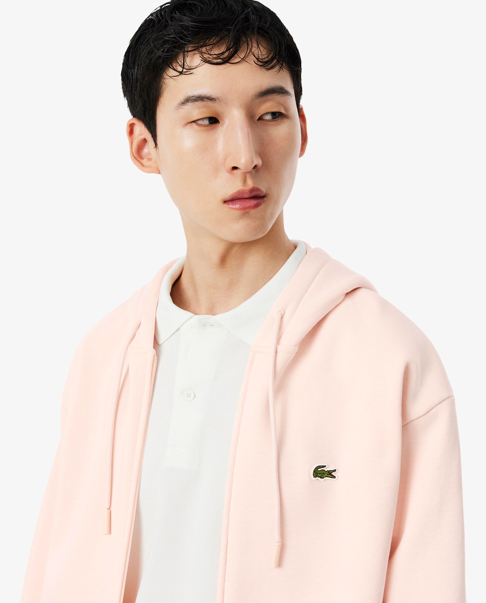 Sudadera de hombre con capucha de felpa en marrón - Lacoste - Rosa Rosa-3