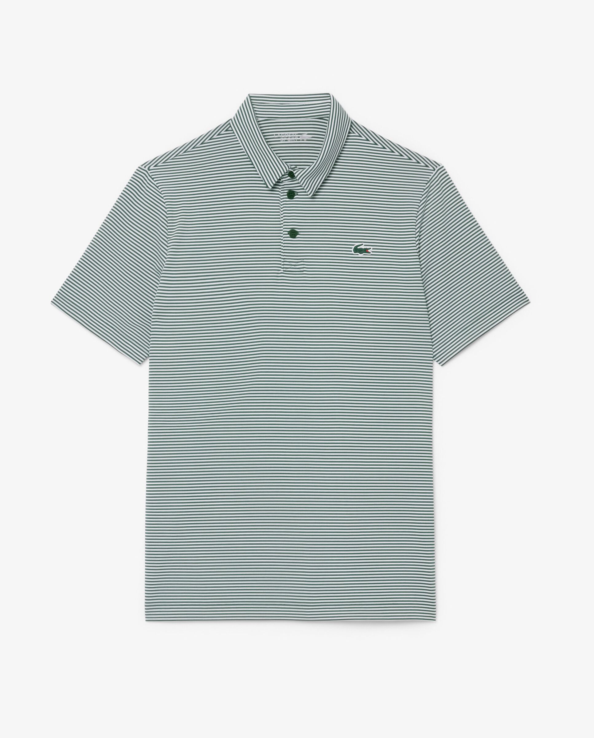 Polo de golf de rayas de hombre de corte regular Ultra Dry Lacoste - Verde Verde-6