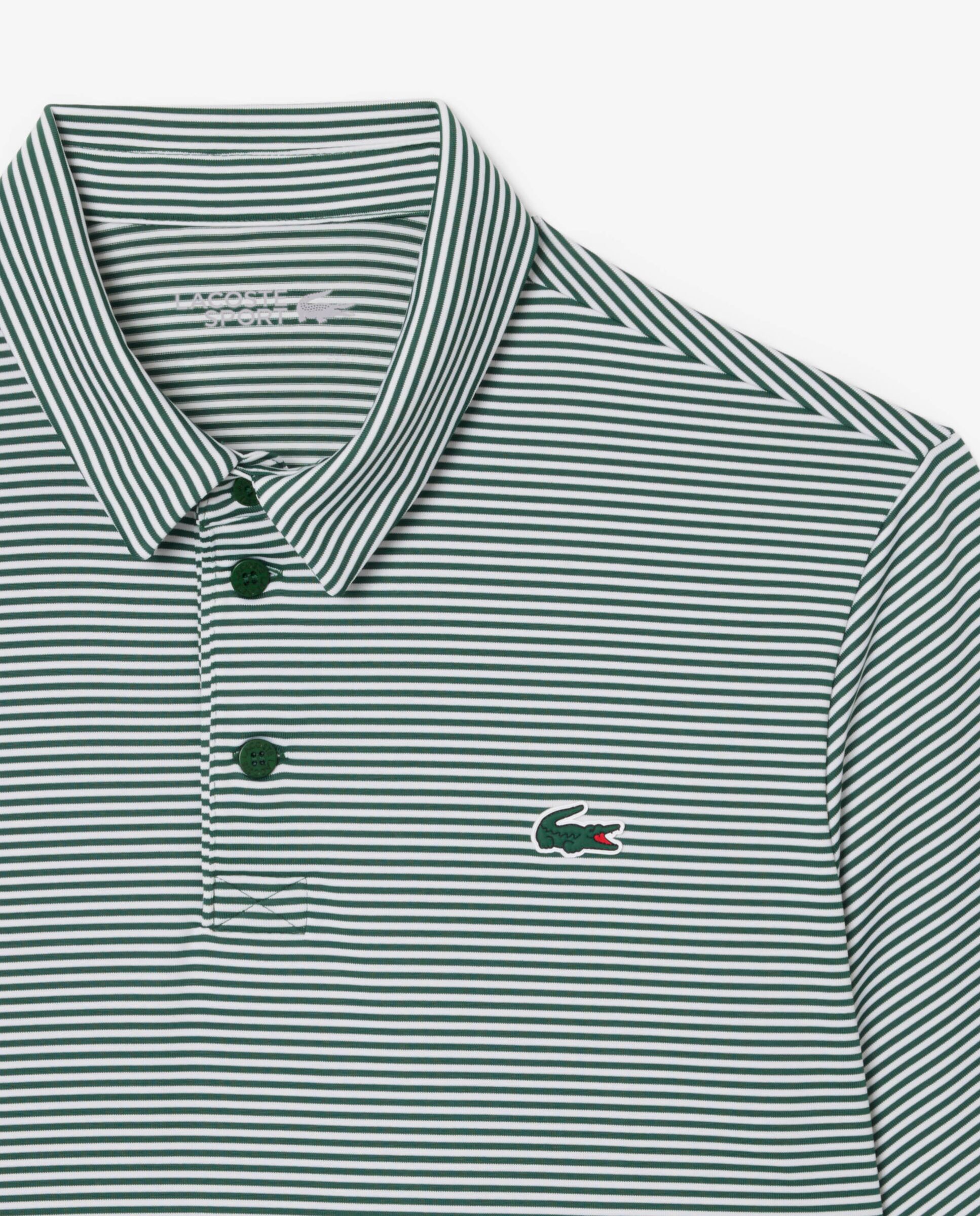 Polo de golf de rayas de hombre de corte regular Ultra Dry Lacoste - Verde Verde-5