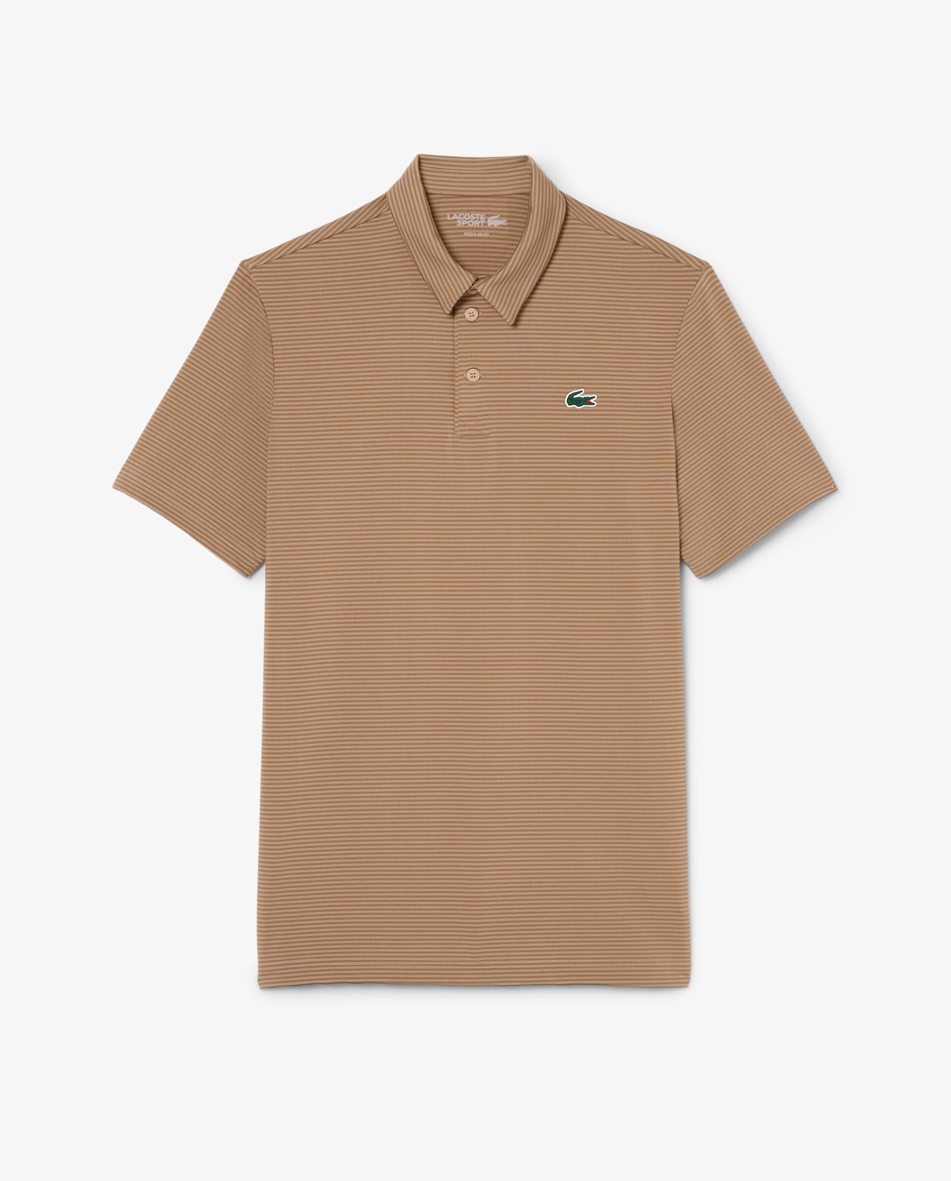 Polo de golf de rayas de hombre de corte regular Ultra Dry Lacoste - Beige Beige-6