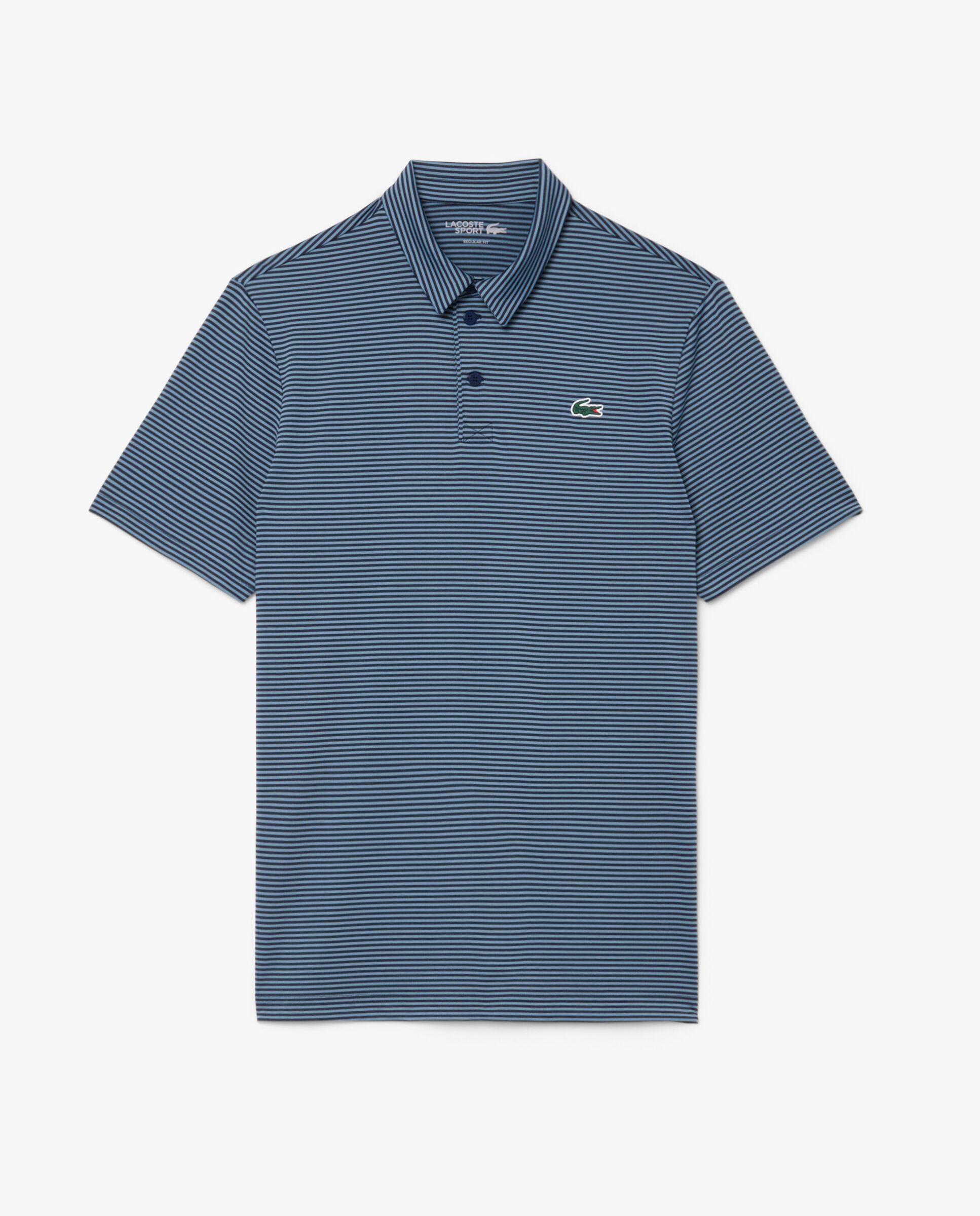 Polo de golf de rayas de hombre de corte regular Ultra Dry Lacoste - Azul oscuro Azul oscuro-6