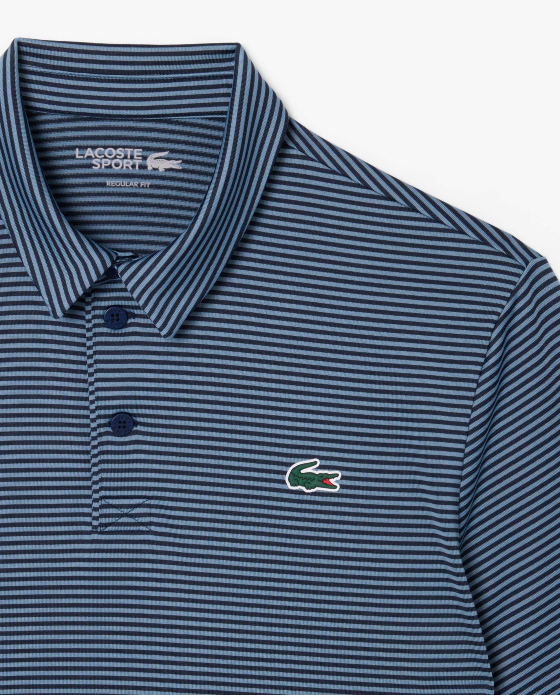 Polo de golf de rayas de hombre de corte regular Ultra Dry Lacoste - Azul oscuro Azul oscuro-5