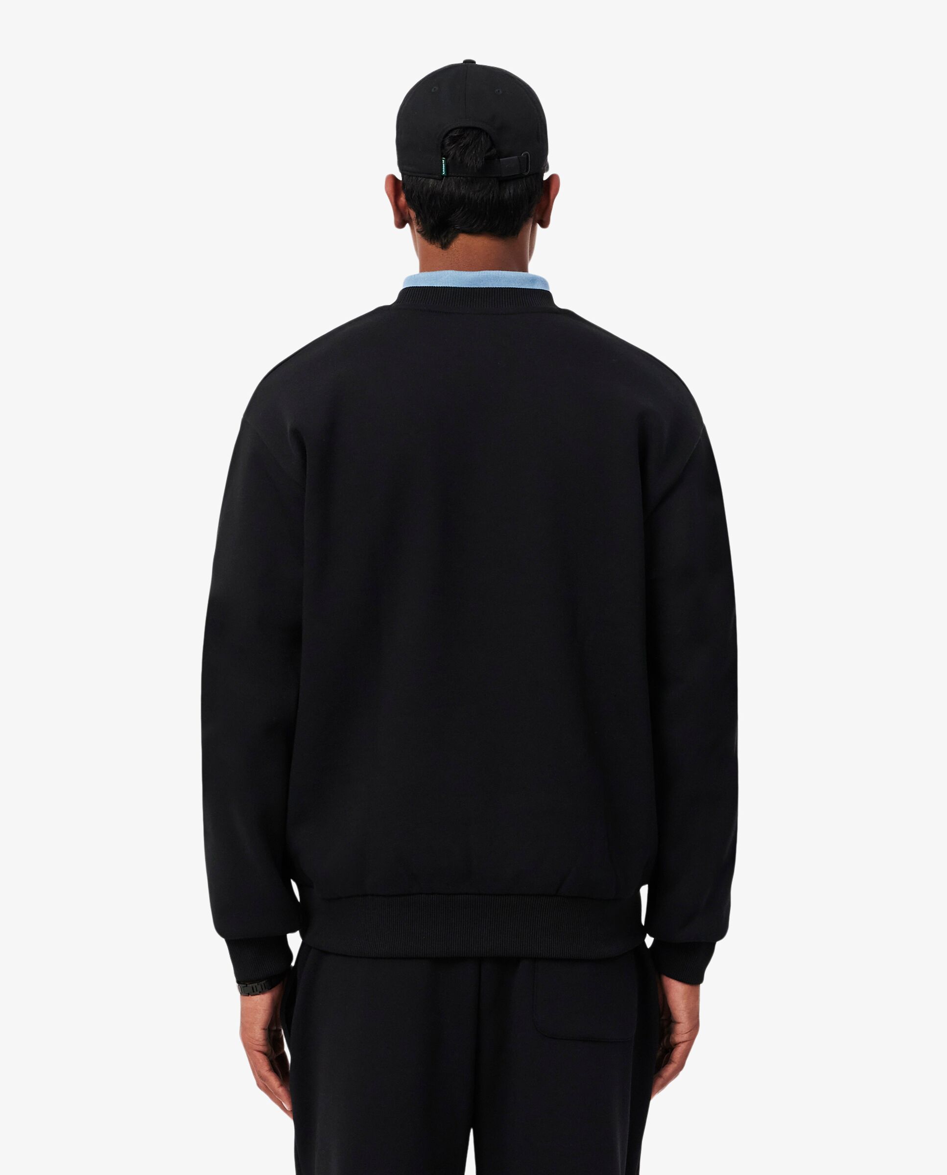 Sudadera de hombre de felpa de algodón en - Lacoste - Negro Negro-2