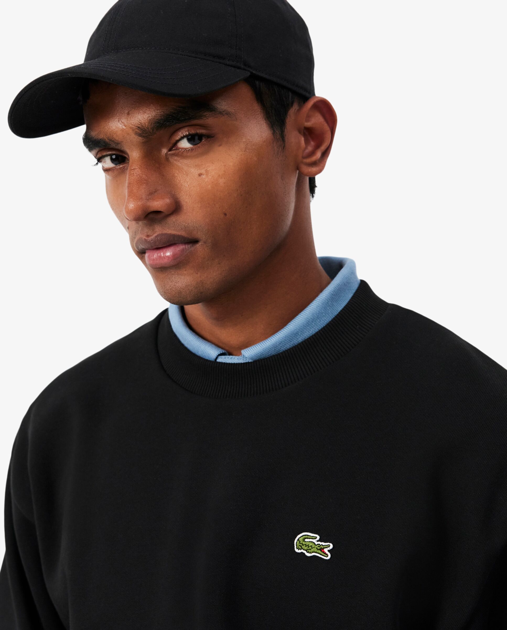 Sudadera de hombre de felpa de algodón en - Lacoste - Negro Negro-3