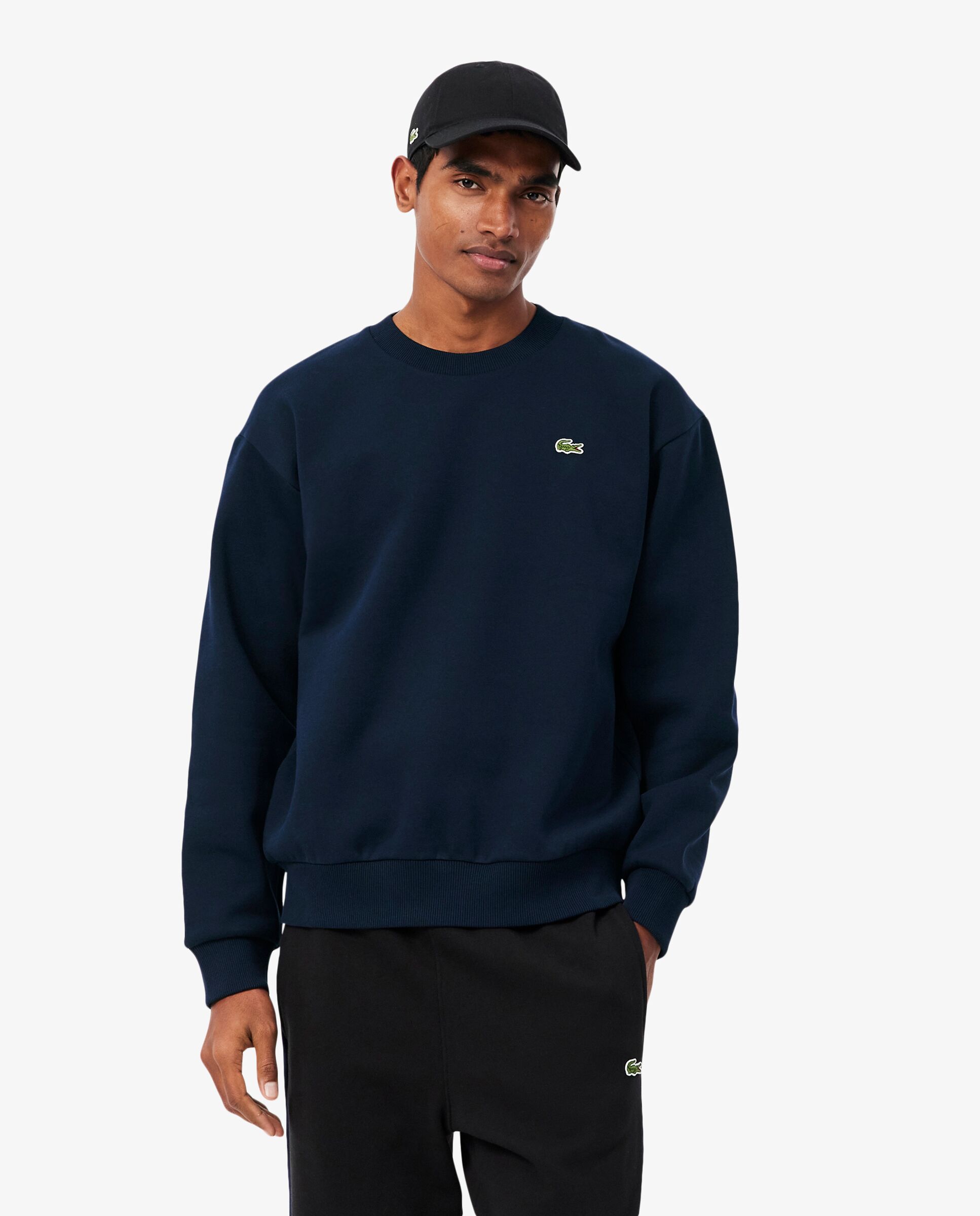 Sudadera de hombre de felpa de algodón en azul - Lacoste - Azul marino Azul marino-1
