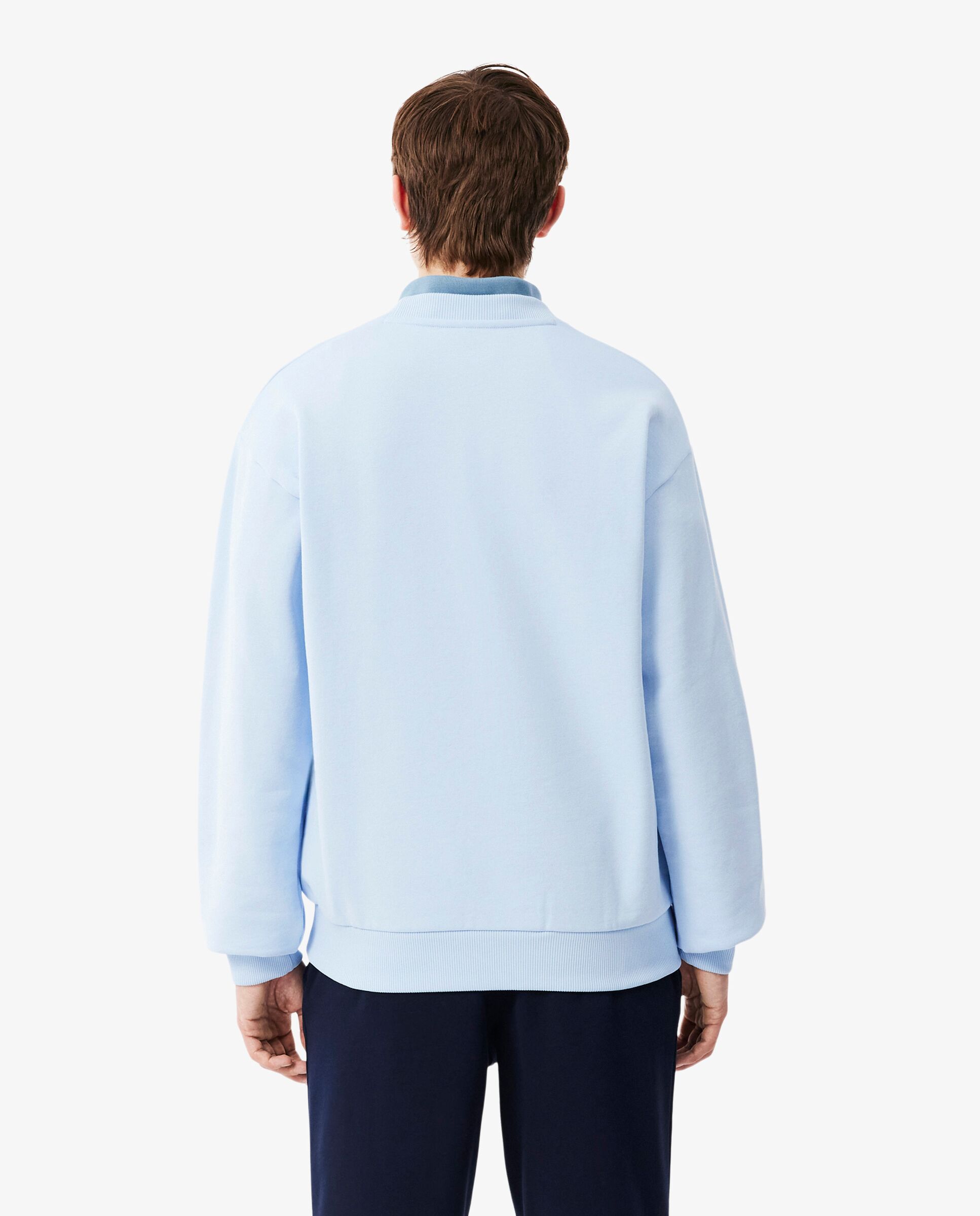 Sudadera de hombre de felpa de algodón en negro - Lacoste - Azul claro Azul claro-2