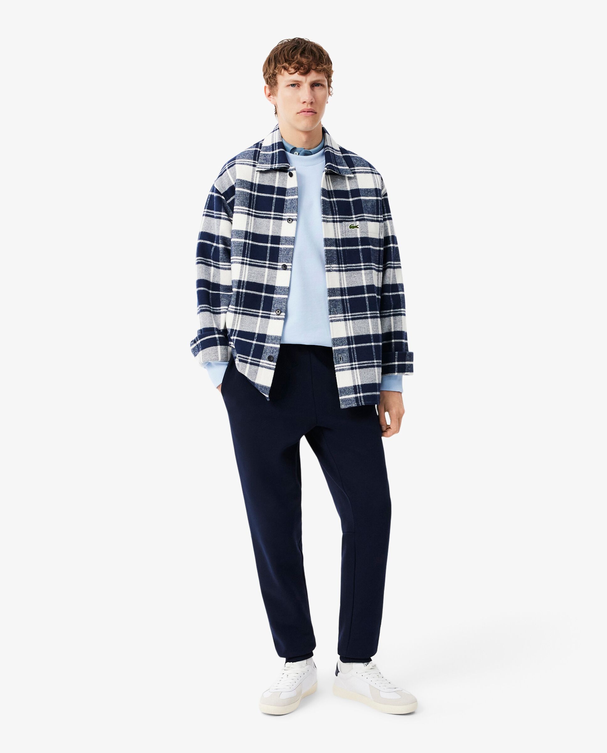 Sudadera de hombre de felpa de algodón en negro - Lacoste - Azul claro Azul claro-4