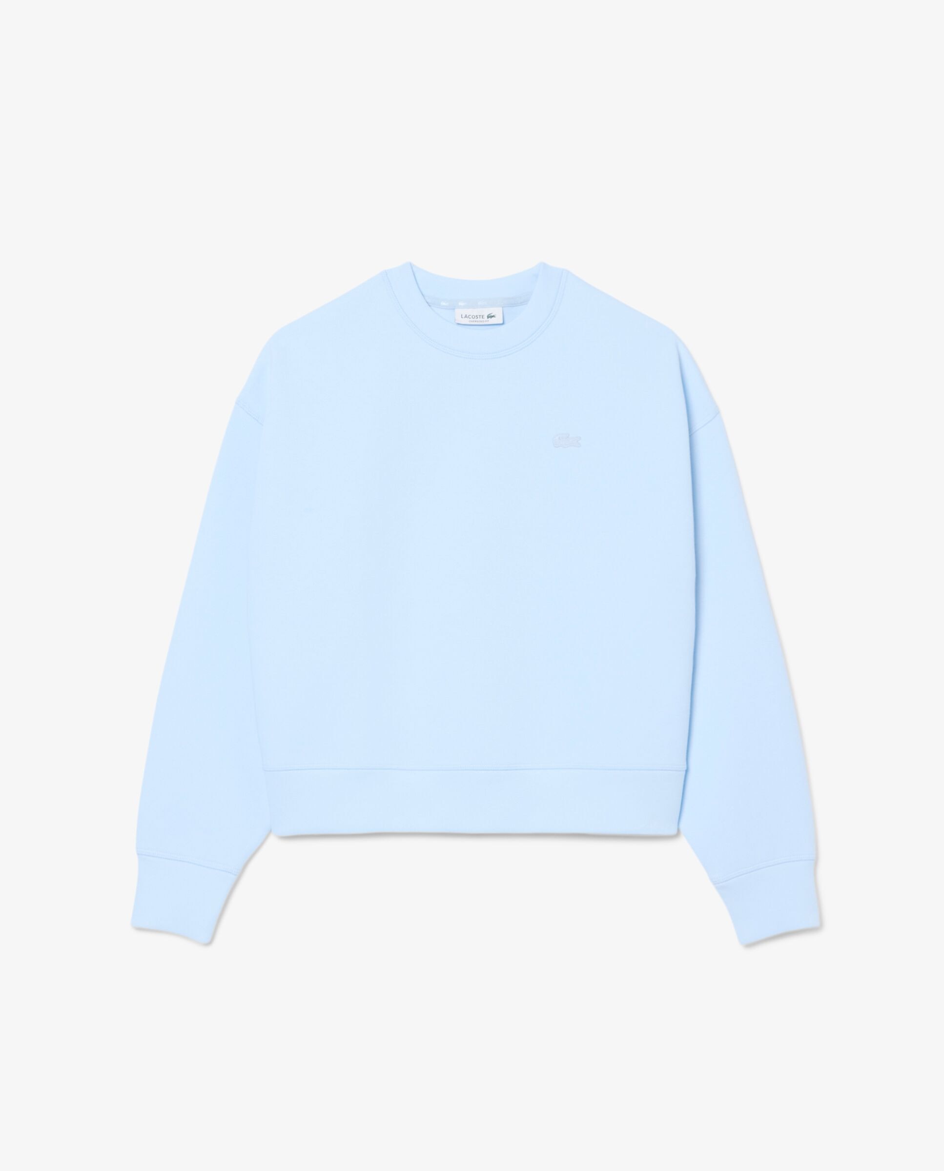 Sudadera de mujer oversized de punto de doble cara - Lacoste - Azul claro Azul claro-6
