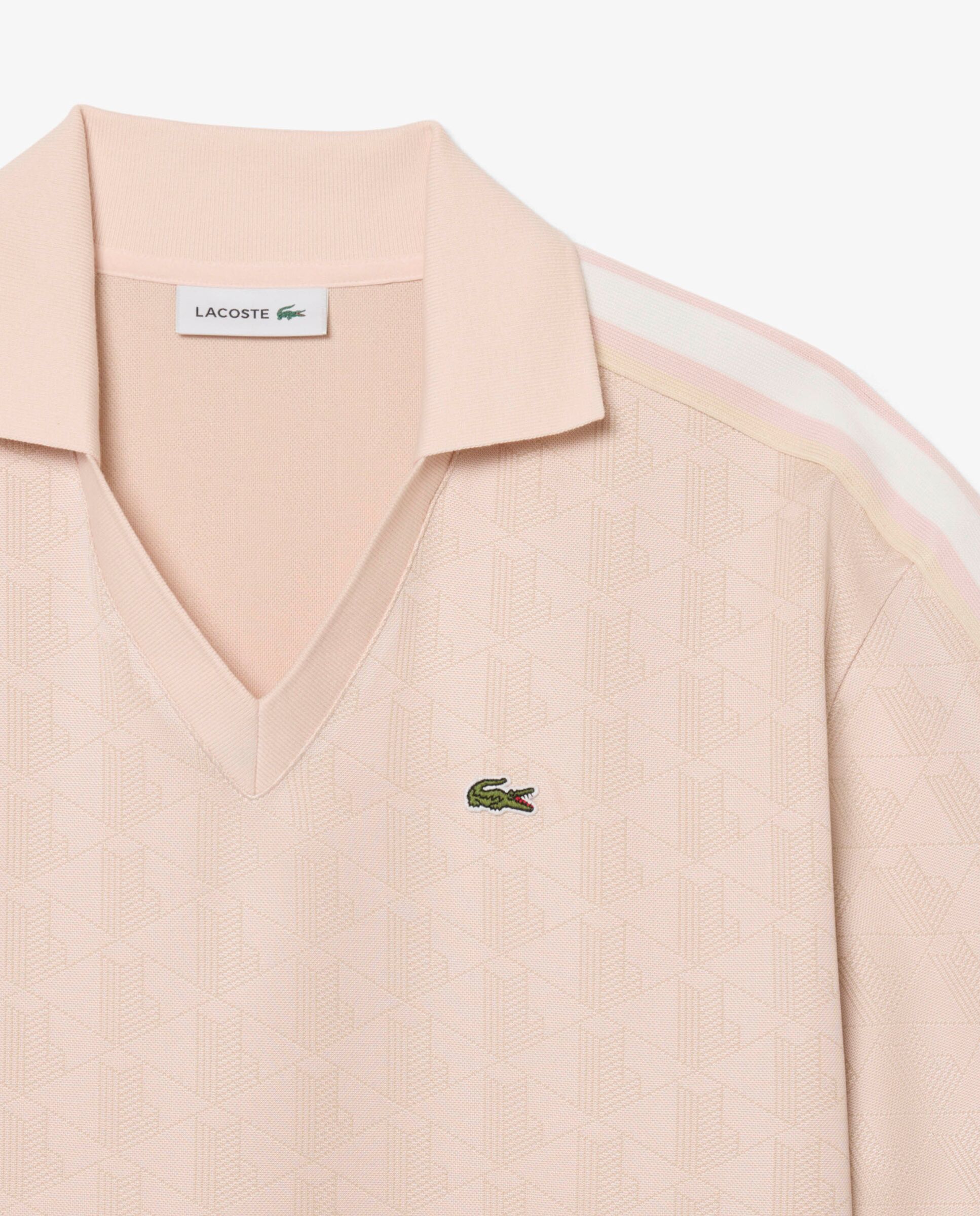 Vestido polo de mujer de jacquard con monograma en - Lacoste - Rosa Rosa-5