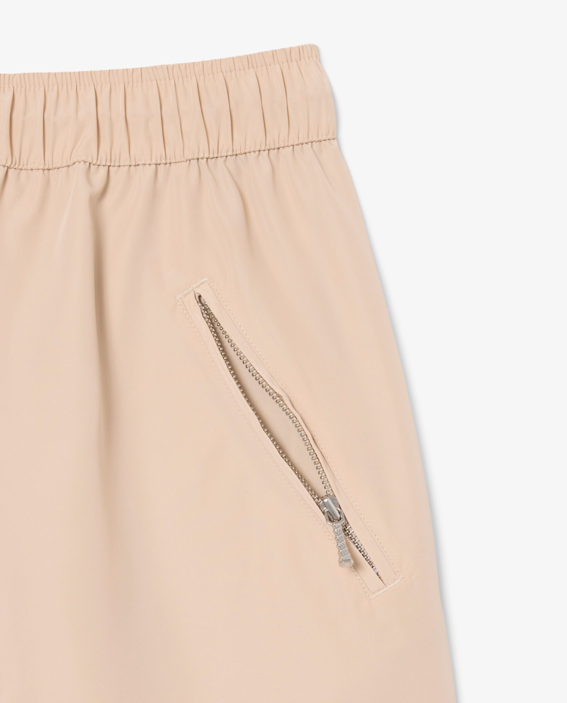 Pantalón de mujer corto de tafetán oversize en marrón - Lacoste - Beige Beige-5