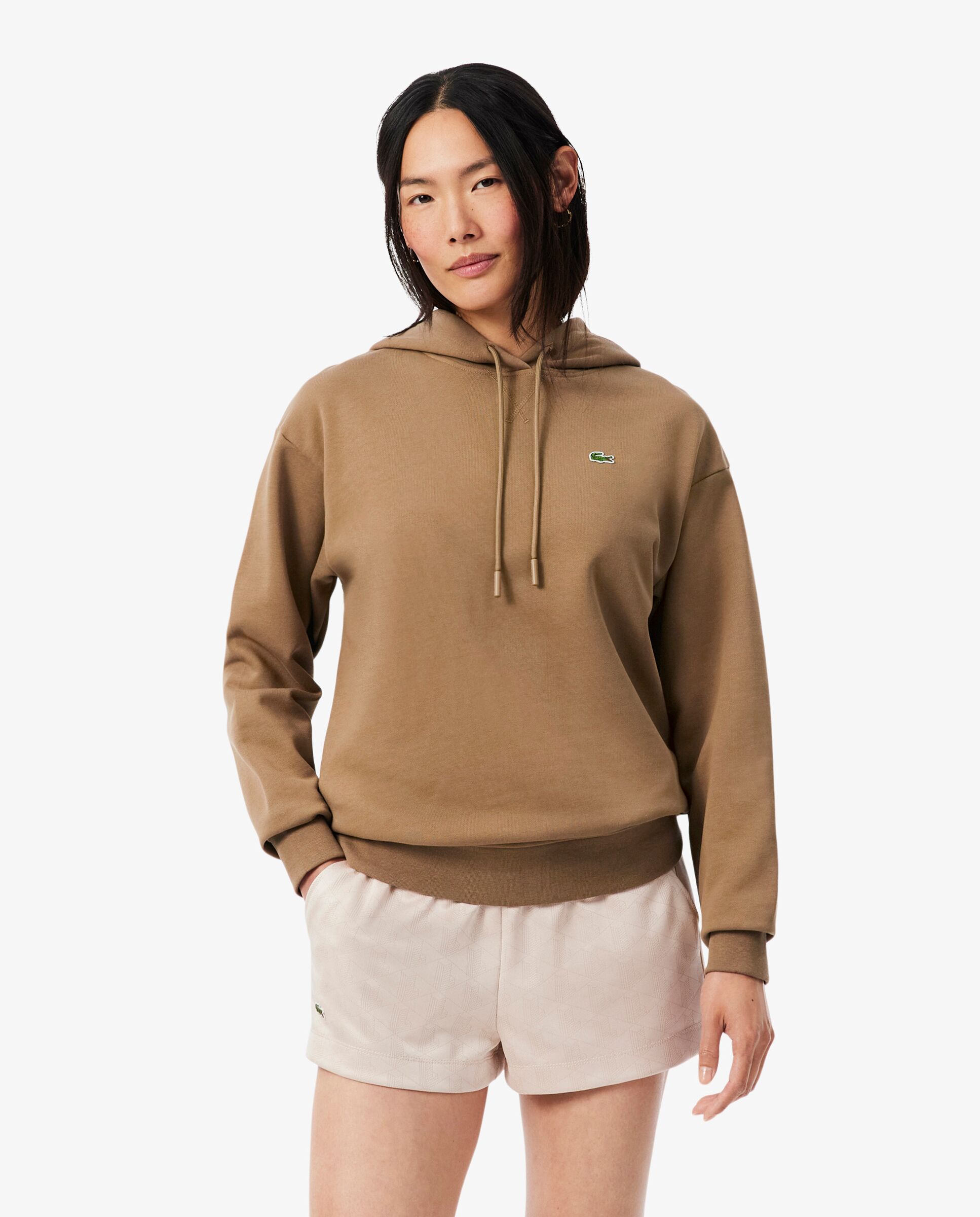 Imagen 0 de Sudadera de mujer con capucha de felpa oversized Marrón