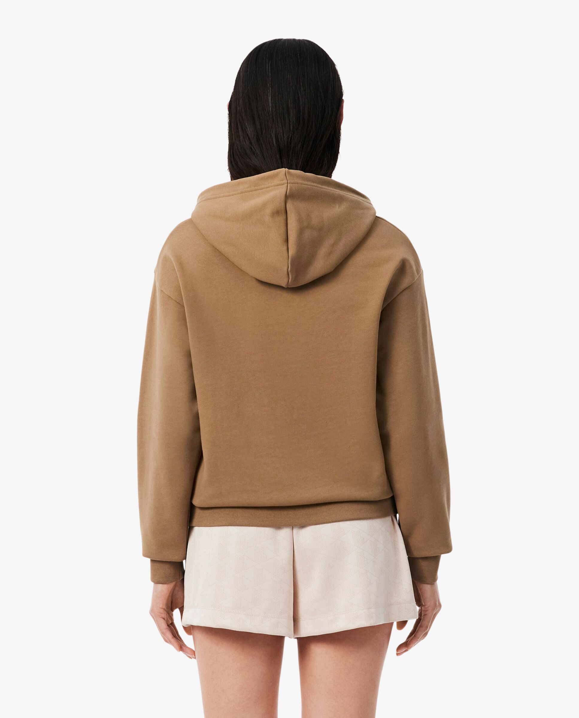Sudadera de mujer con capucha de felpa oversized - Lacoste - Marrón Marrón-2