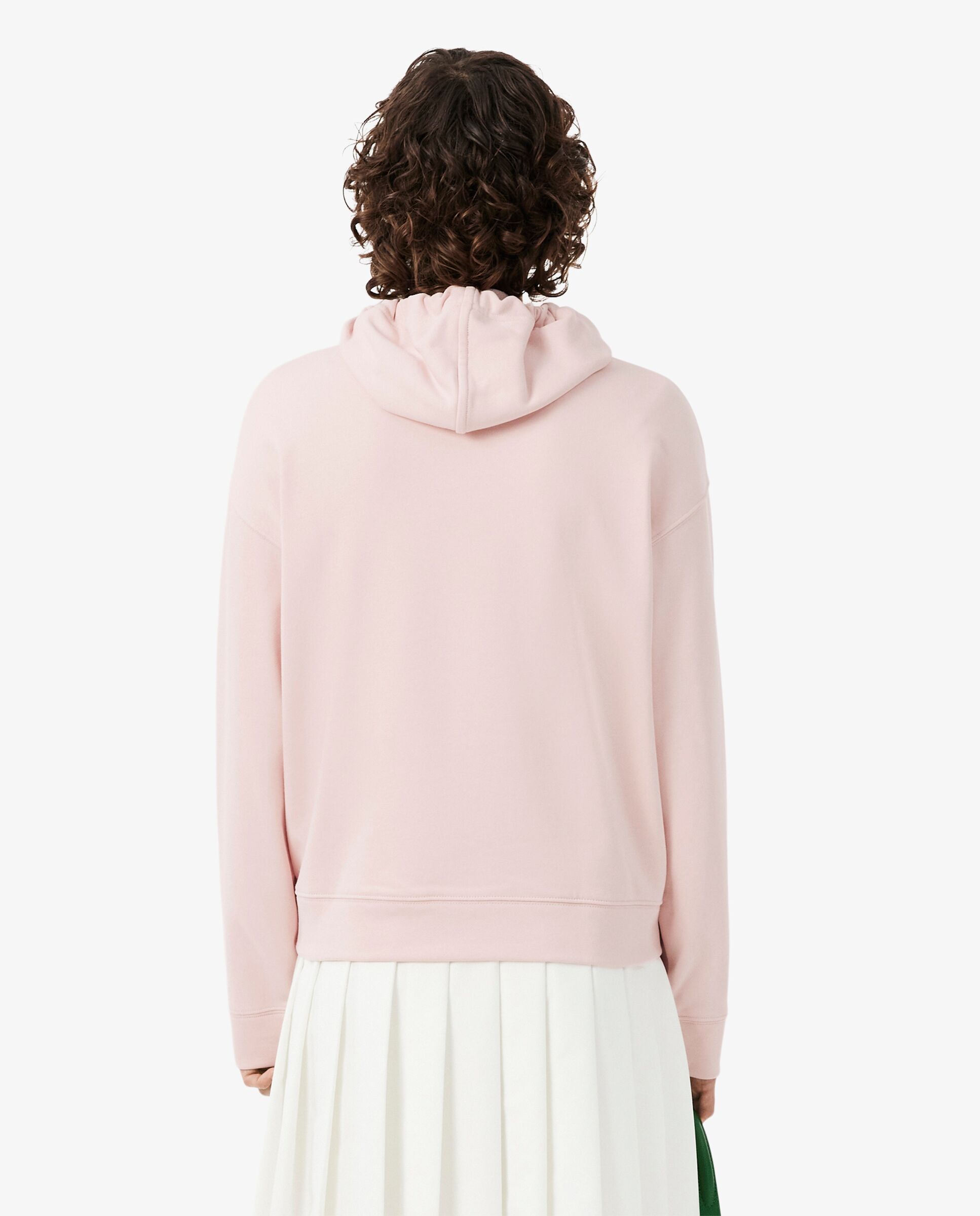 Sudadera de mujer con capucha de felpa con insignia en - Lacoste - Rosa Rosa-2
