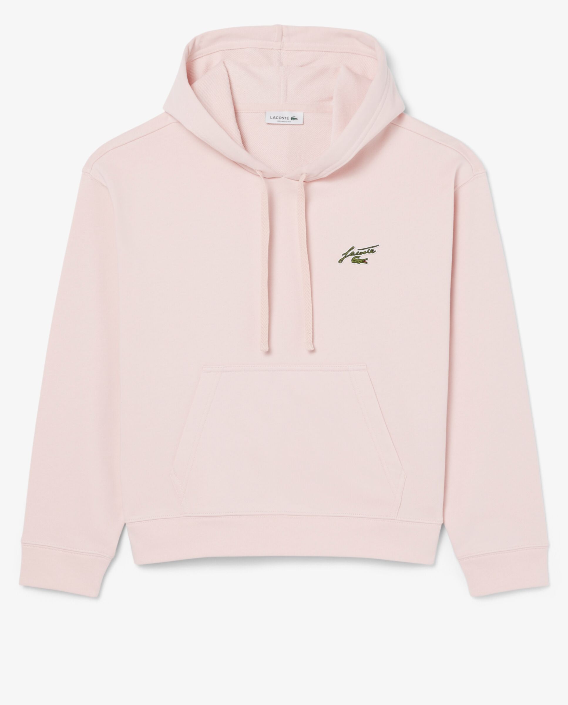 Sudadera de mujer con capucha de felpa con insignia en - Lacoste - Rosa Rosa-6