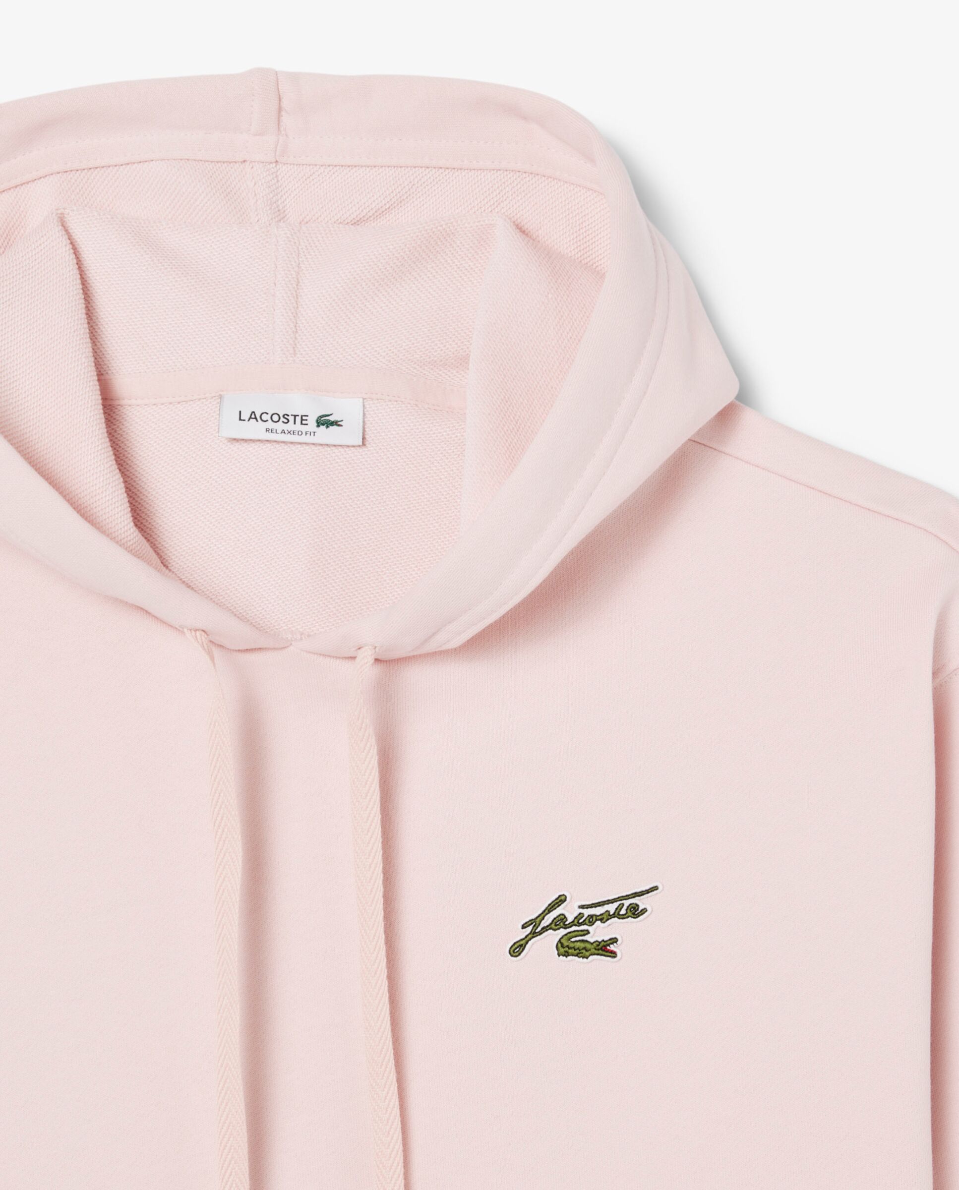 Sudadera de mujer con capucha de felpa con insignia en - Lacoste - Rosa Rosa-5