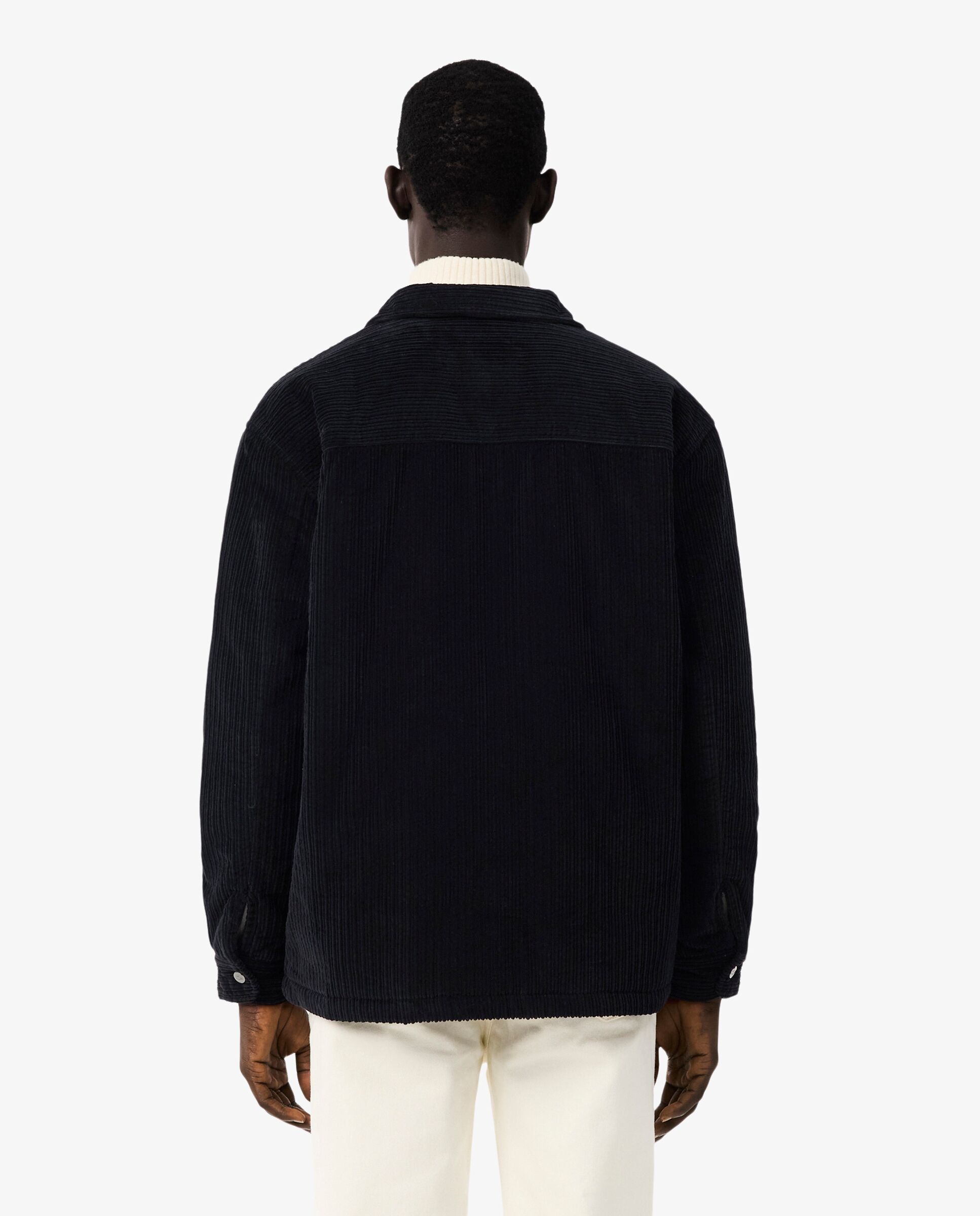 Sobrecamisa de hombre de pana acolchada en negro de manga larga - Lacoste - Negro Negro-2
