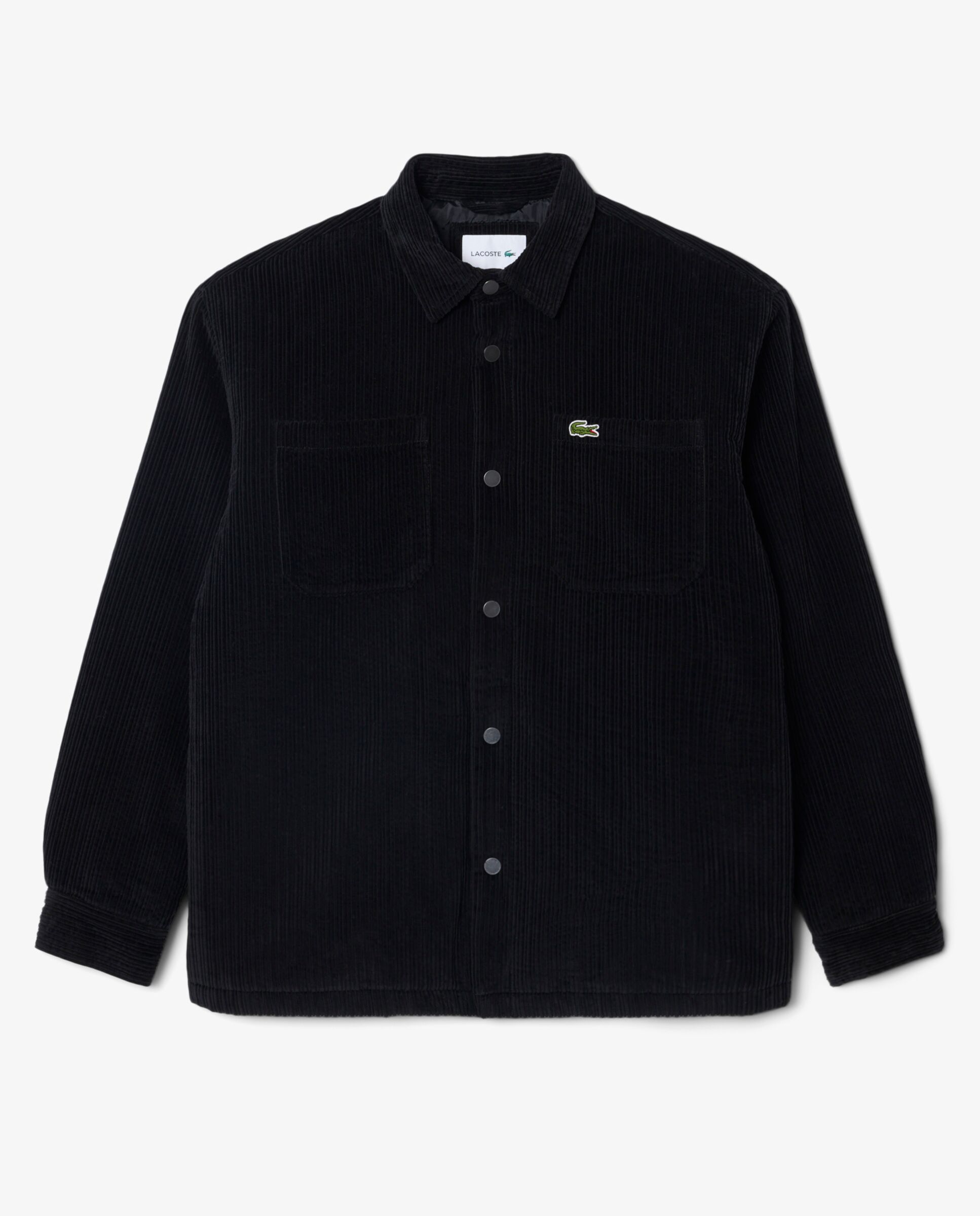 Sobrecamisa de hombre de pana acolchada en negro de manga larga - Lacoste - Negro Negro-5