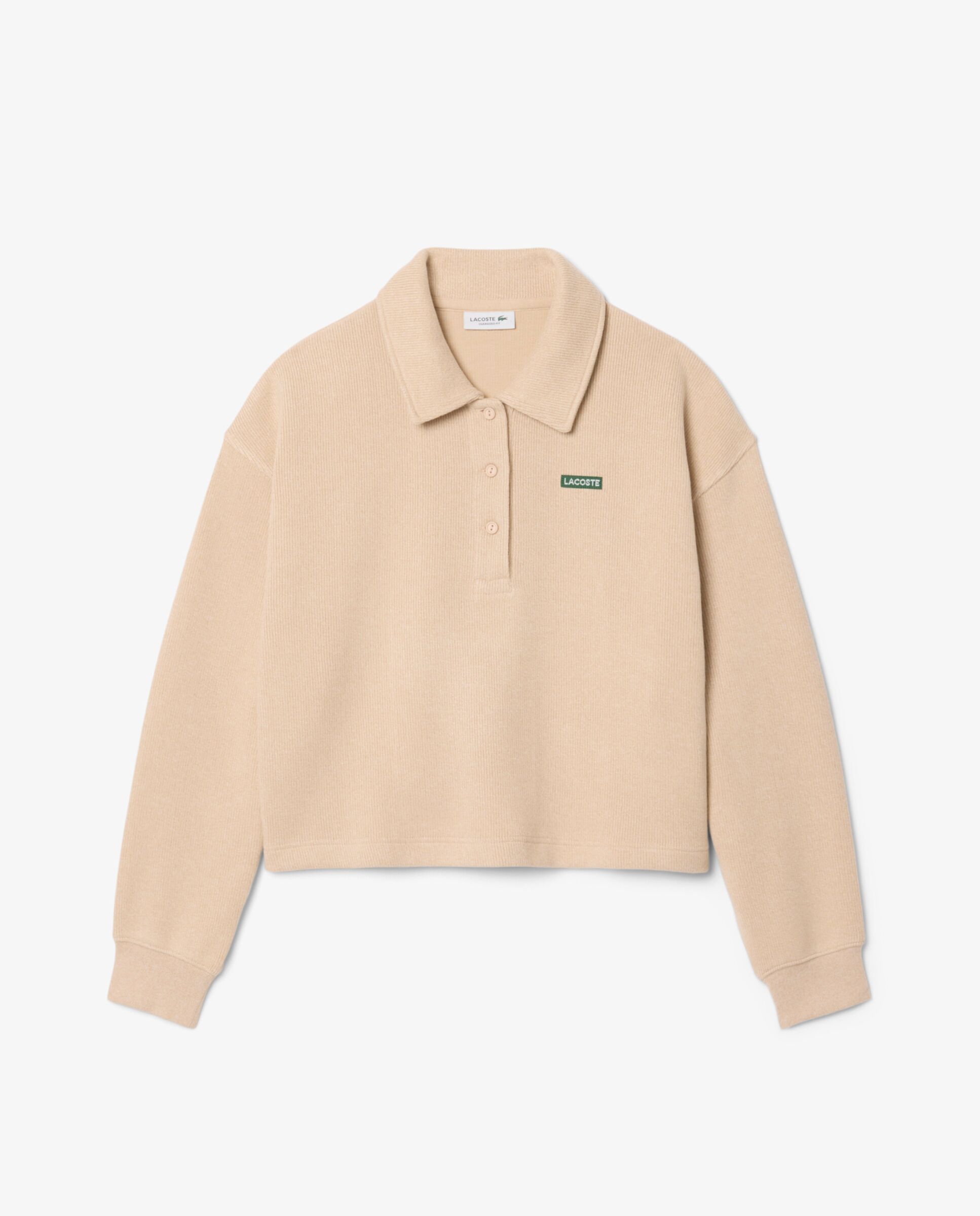 Sudadera de mujer oversize de cuello de polo de mujer de canalé en - Lacoste - Negro Negro-6