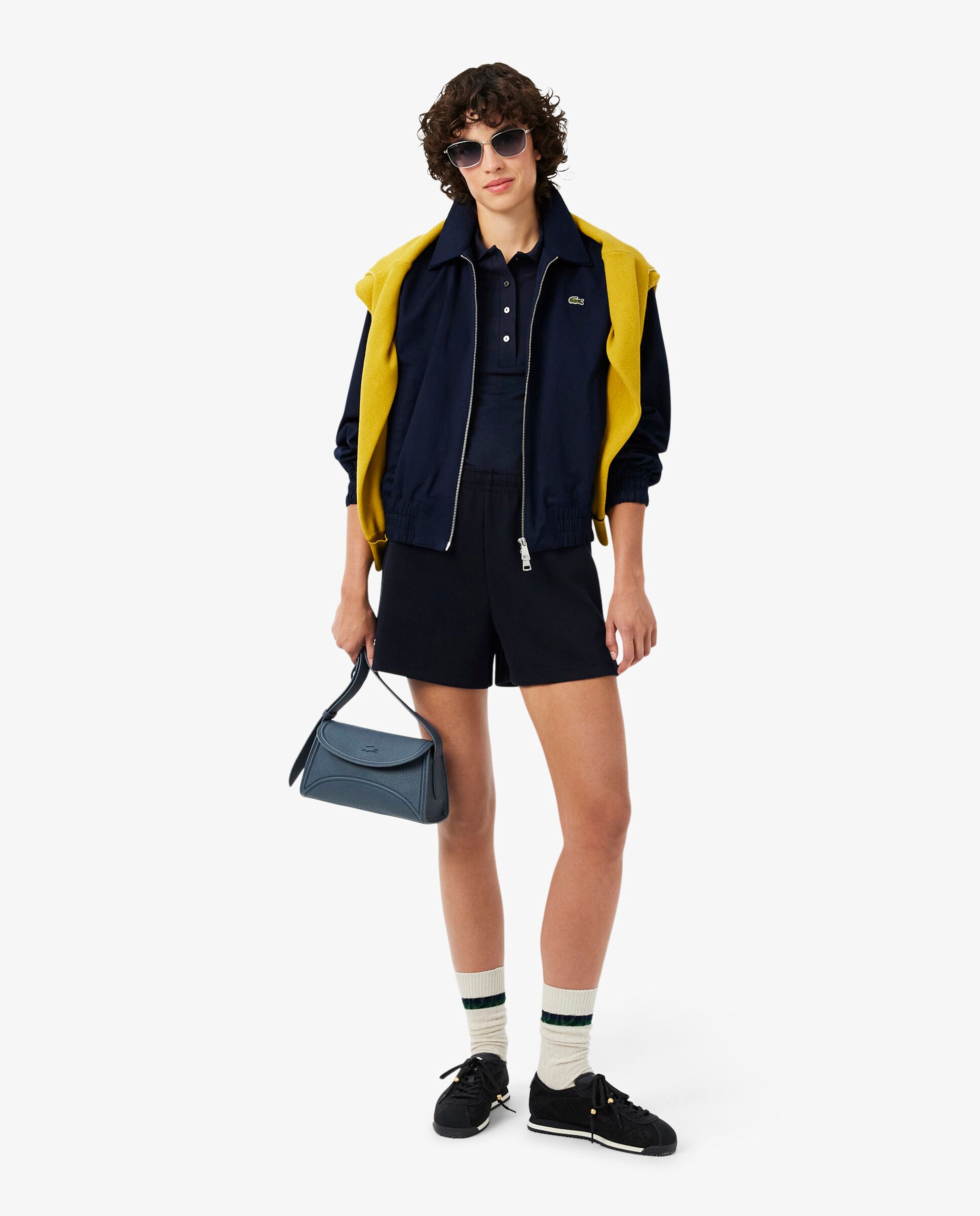 Polo de mujer con ribete de corte ajustado de manga corta - Lacoste - Amarillo Amarillo-4