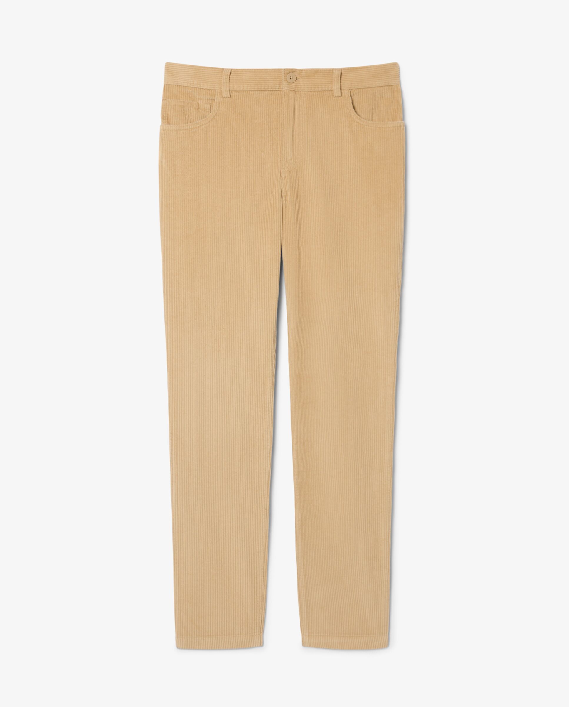 Pantalón de hombre de pana de corte ajustado en marrón - Lacoste - Beige Beige-6