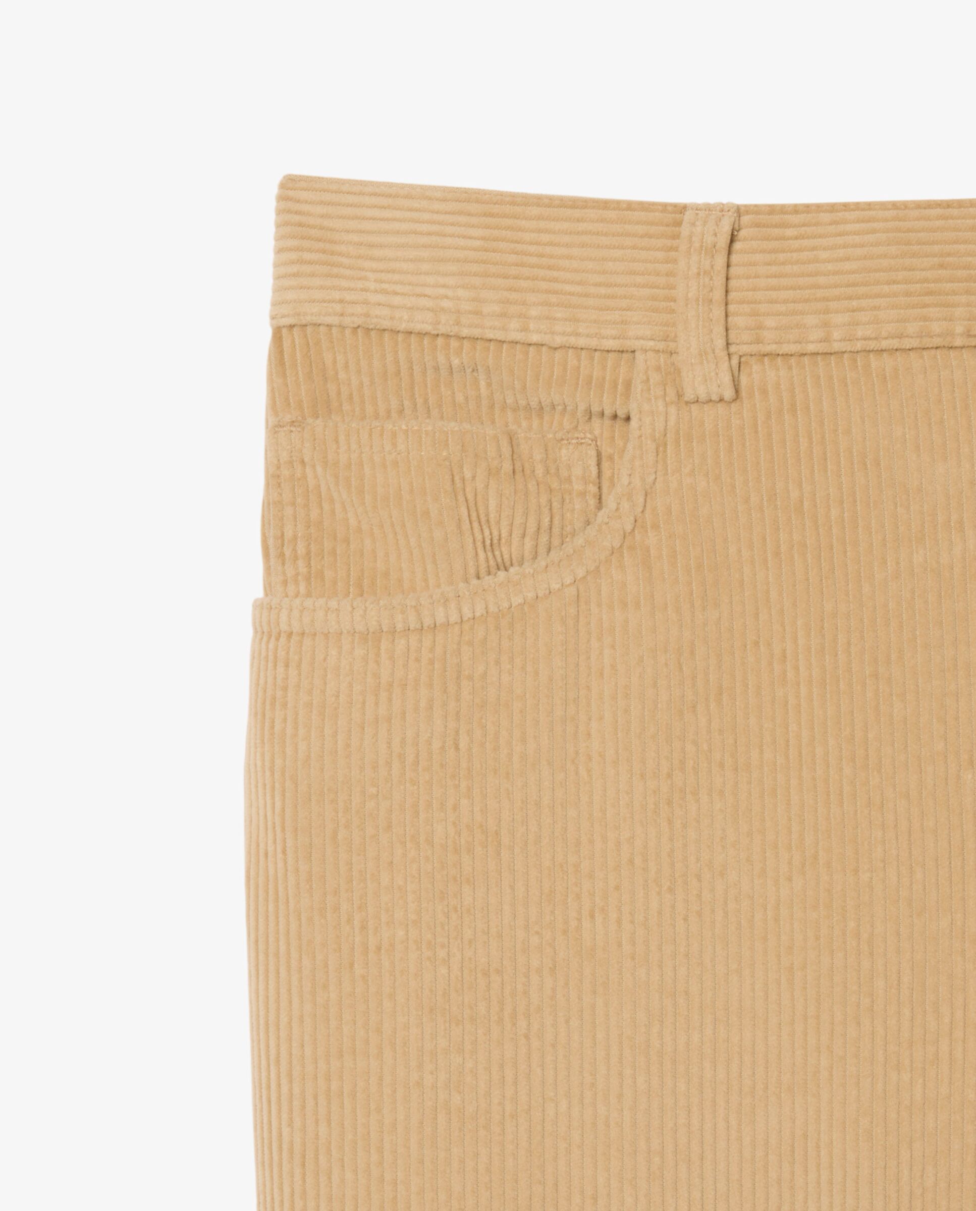 Pantalón de hombre de pana de corte ajustado en marrón - Lacoste - Beige Beige-5