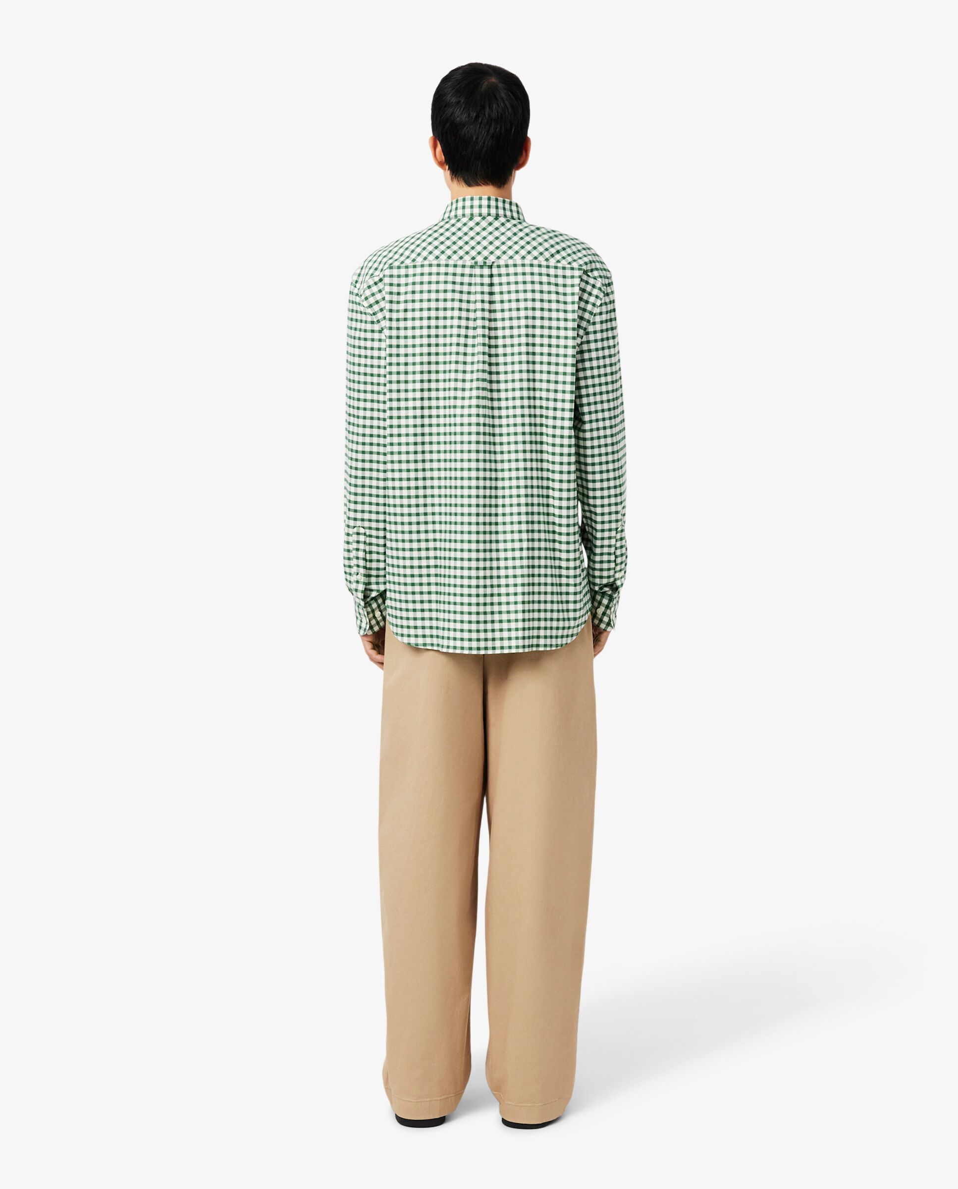 Pantalón de hombre chino de corte amplio de algodón elástico en marrón - Lacoste - Beige Beige-2