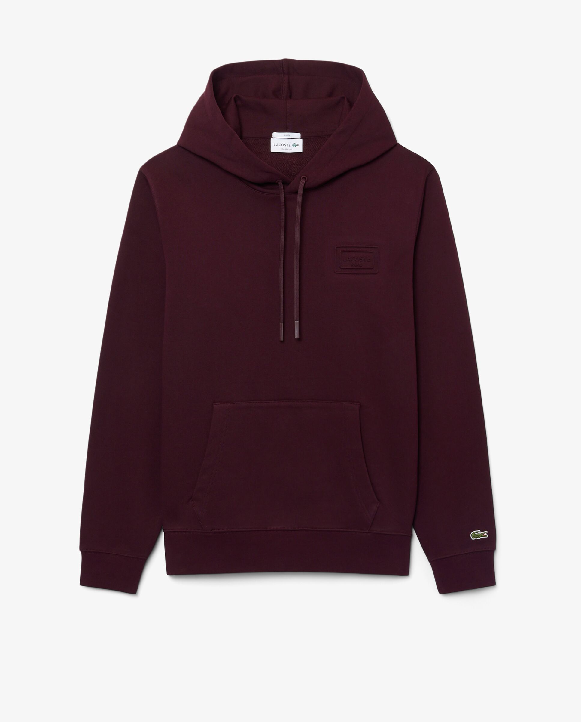 Sudadera unisex con capucha con detalles de marca estampados en relieve en azul - Lacoste - Marrón Marrón-6
