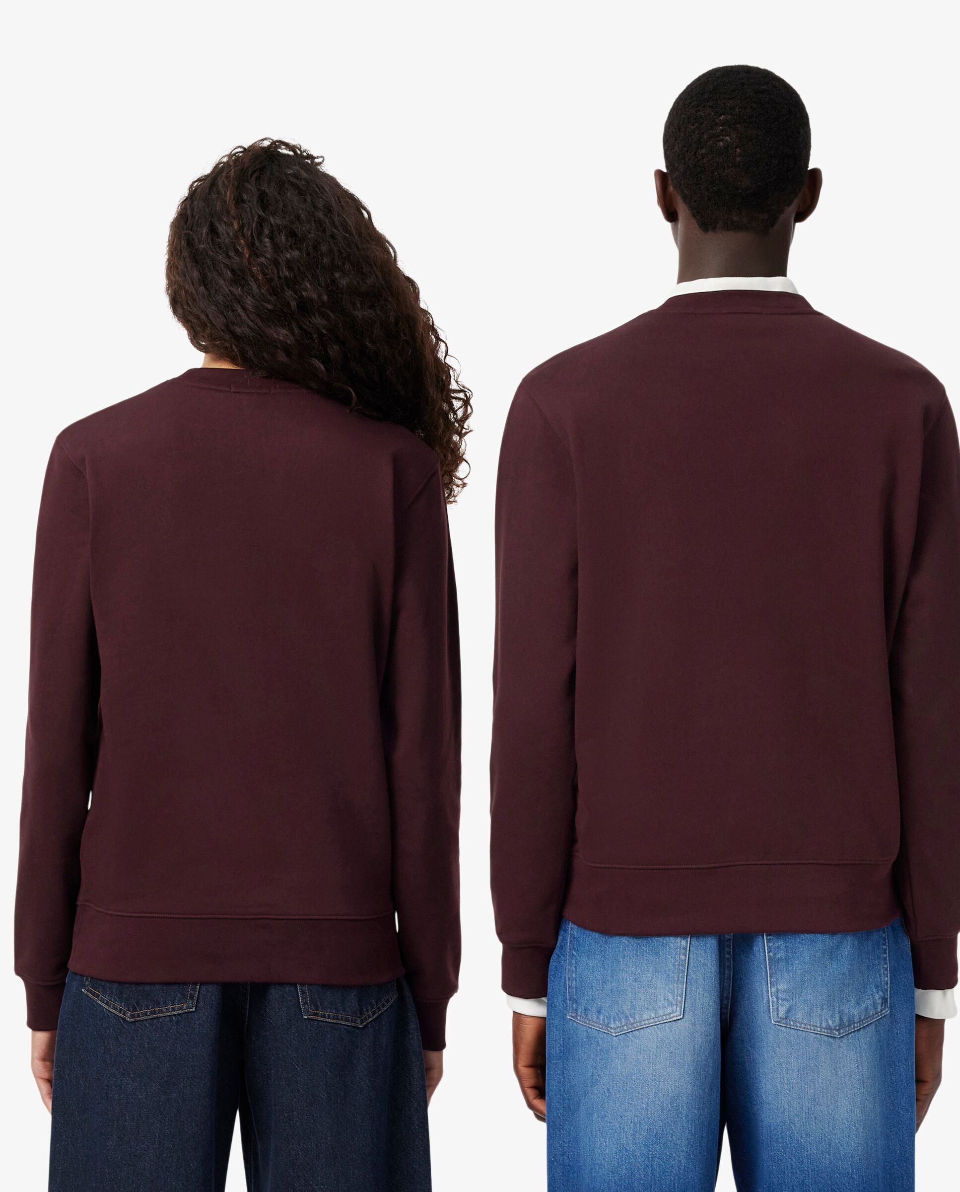 Sudadera unisex de felpa con estampados en relieve en - Lacoste - Marrón Marrón-2