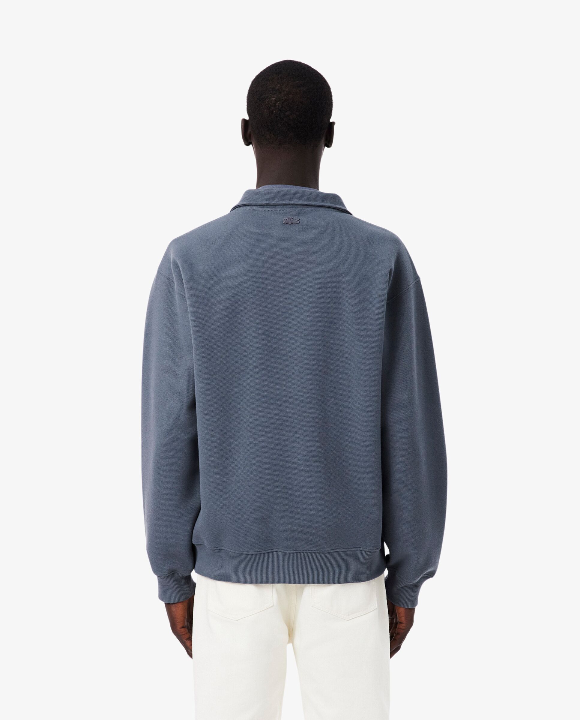 Sudadera de hombre de piqué con detalles de la marca en - Lacoste - Gris Gris-2