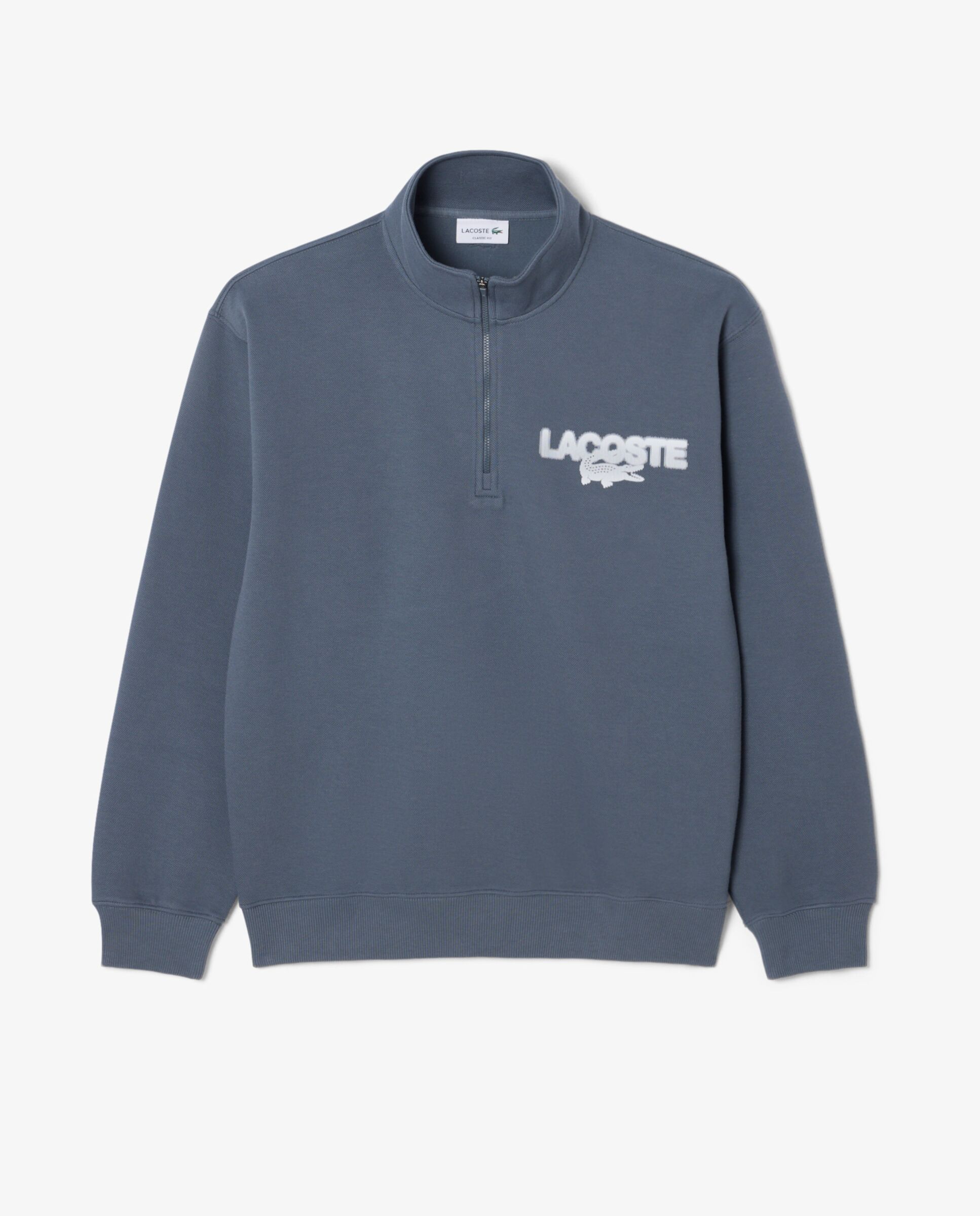 Sudadera de hombre de piqué con detalles de la marca en - Lacoste - Gris Gris-6