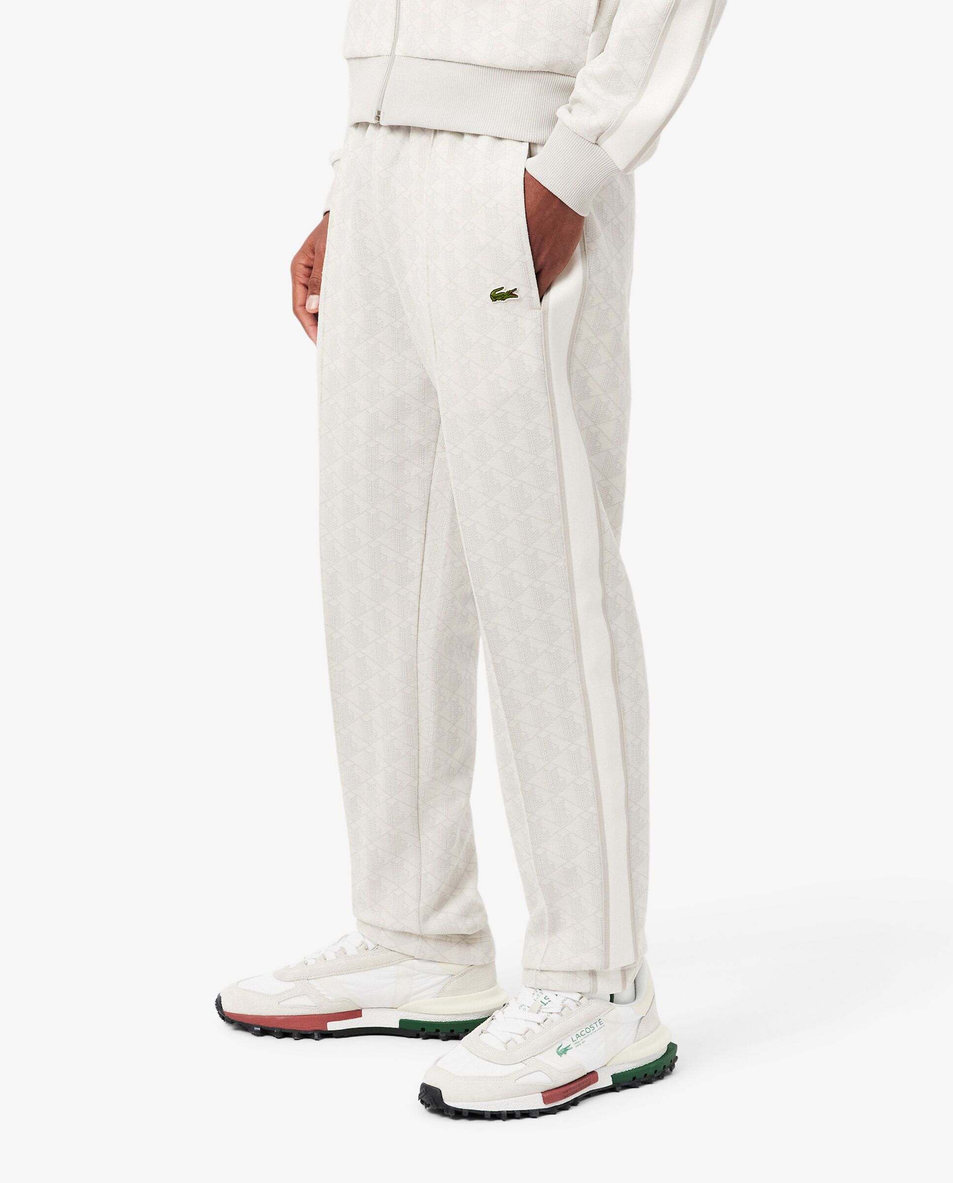 Pantalones joggers de hombre con monograma - Lacoste - Gris Gris-3