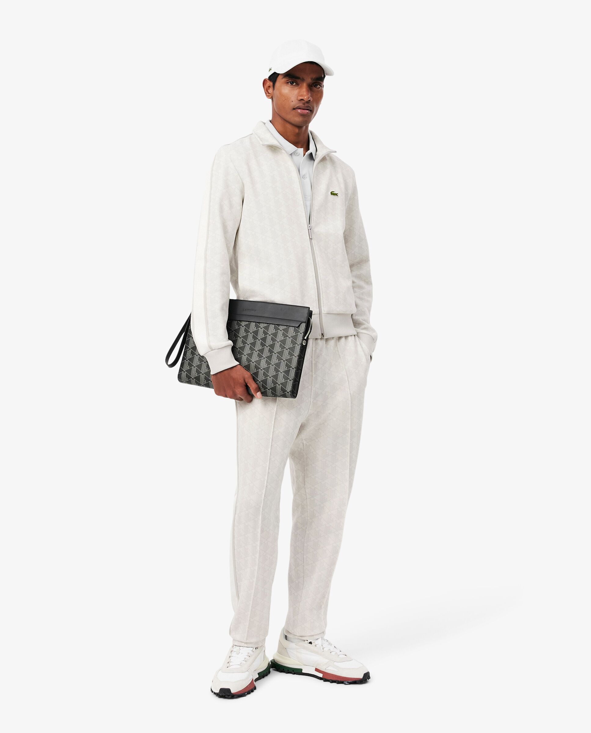 Pantalones joggers de hombre con monograma - Lacoste - Gris Gris-4