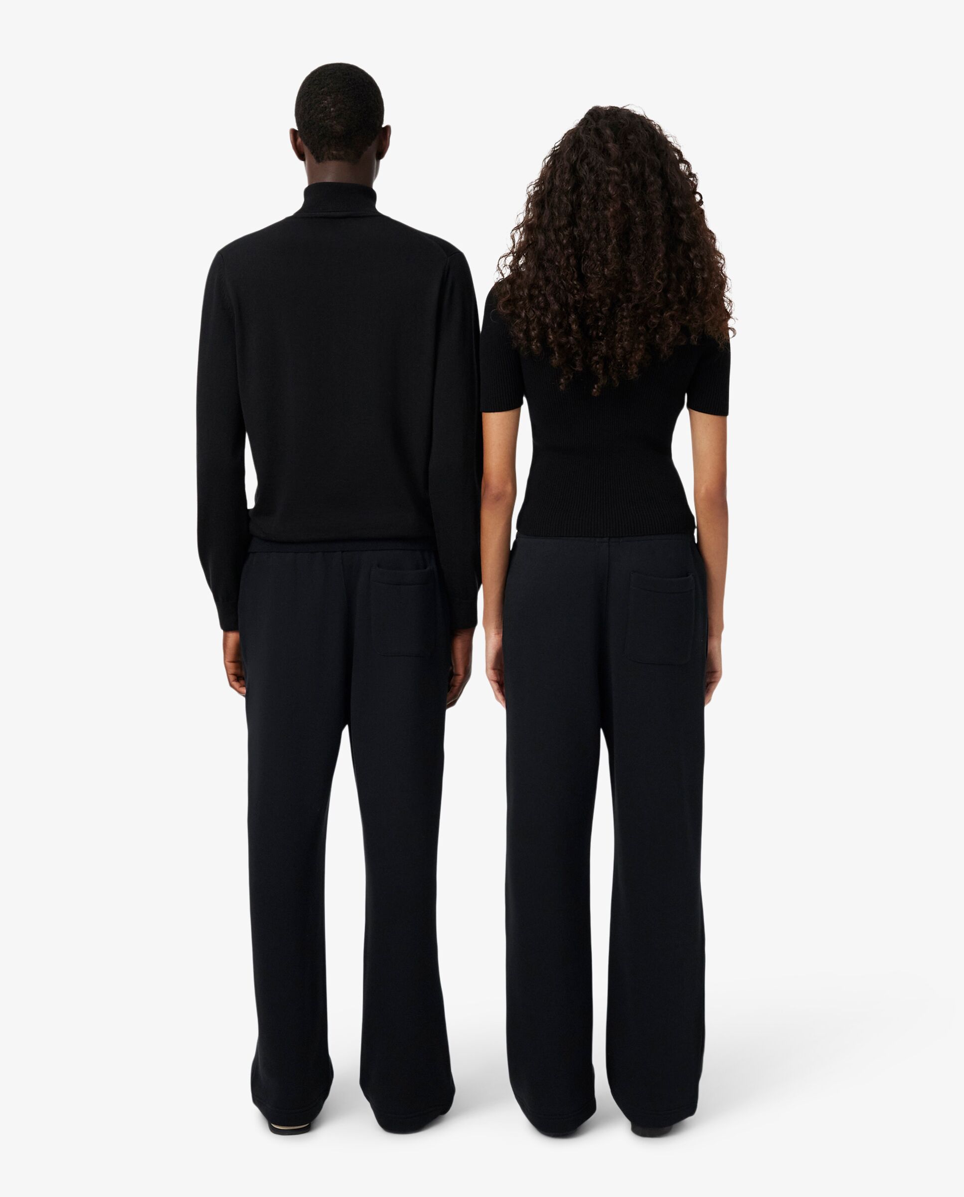 Pantalón unisex de chándal unisex de felpa de corte amplio en marrón - Lacoste - Negro Negro-2