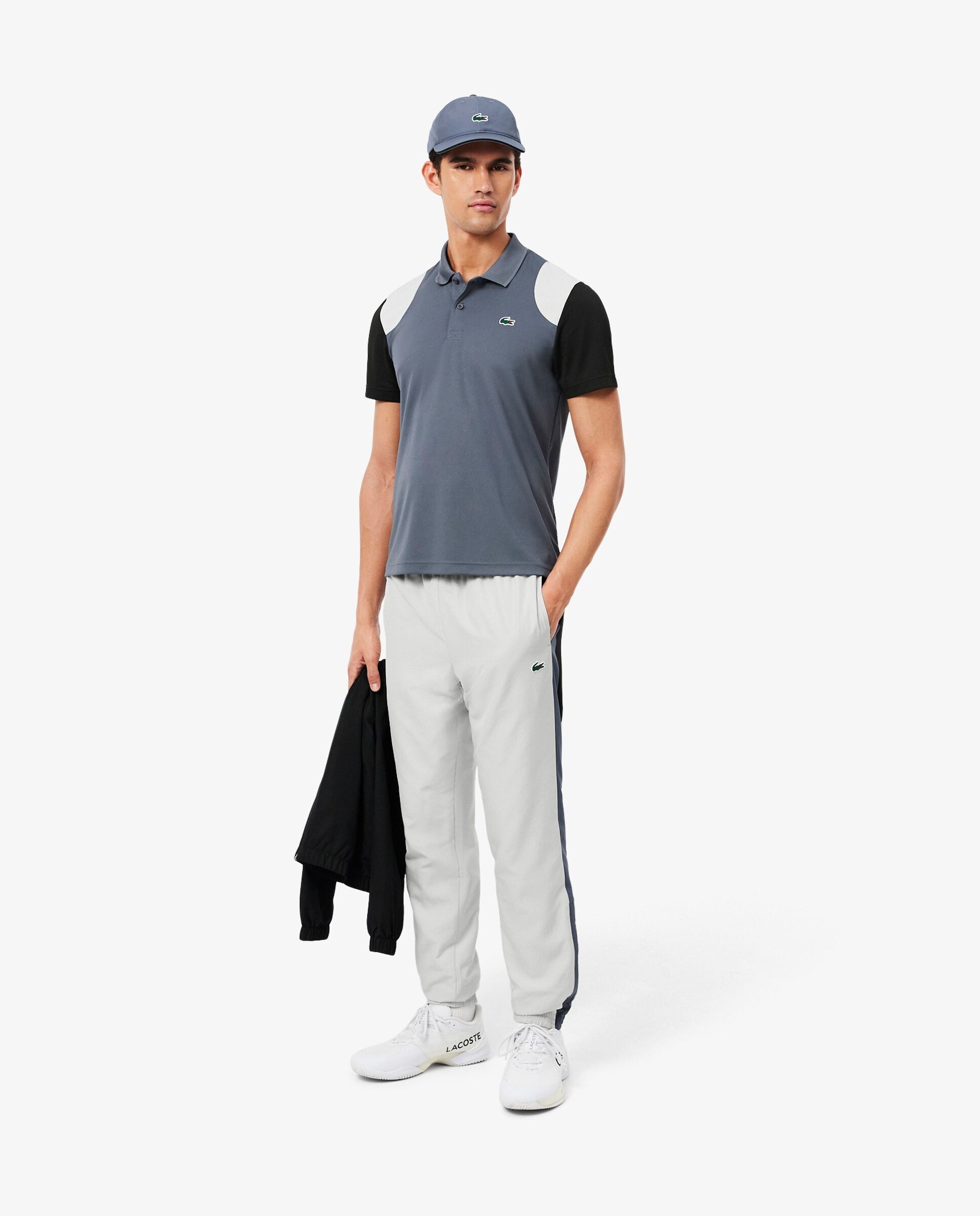 Pantalón de hombre de chándal de hombre deportivo con bloques de color en - Lacoste - Gris Gris-1