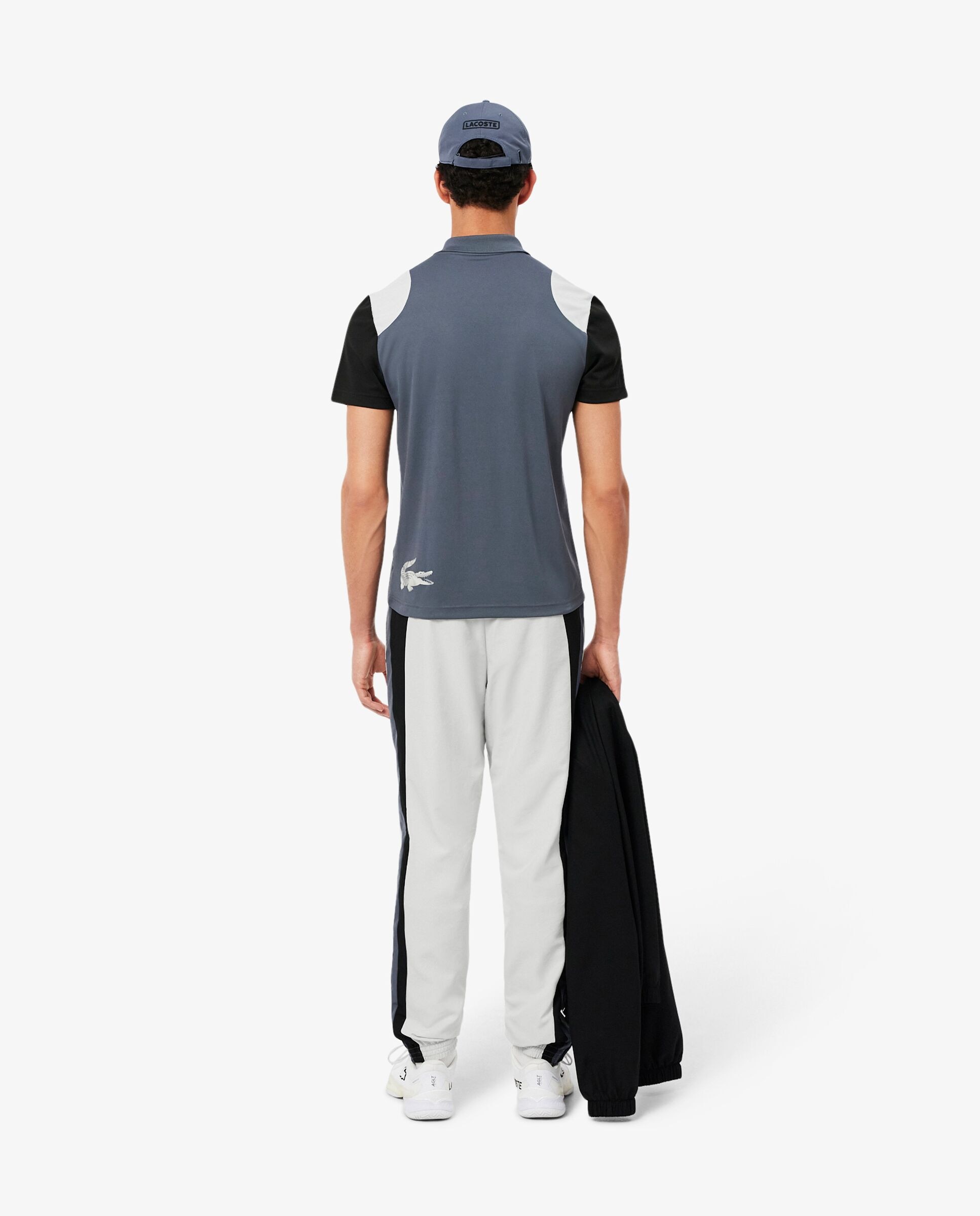 Pantalón de hombre de chándal de hombre deportivo con bloques de color en - Lacoste - Gris Gris-2
