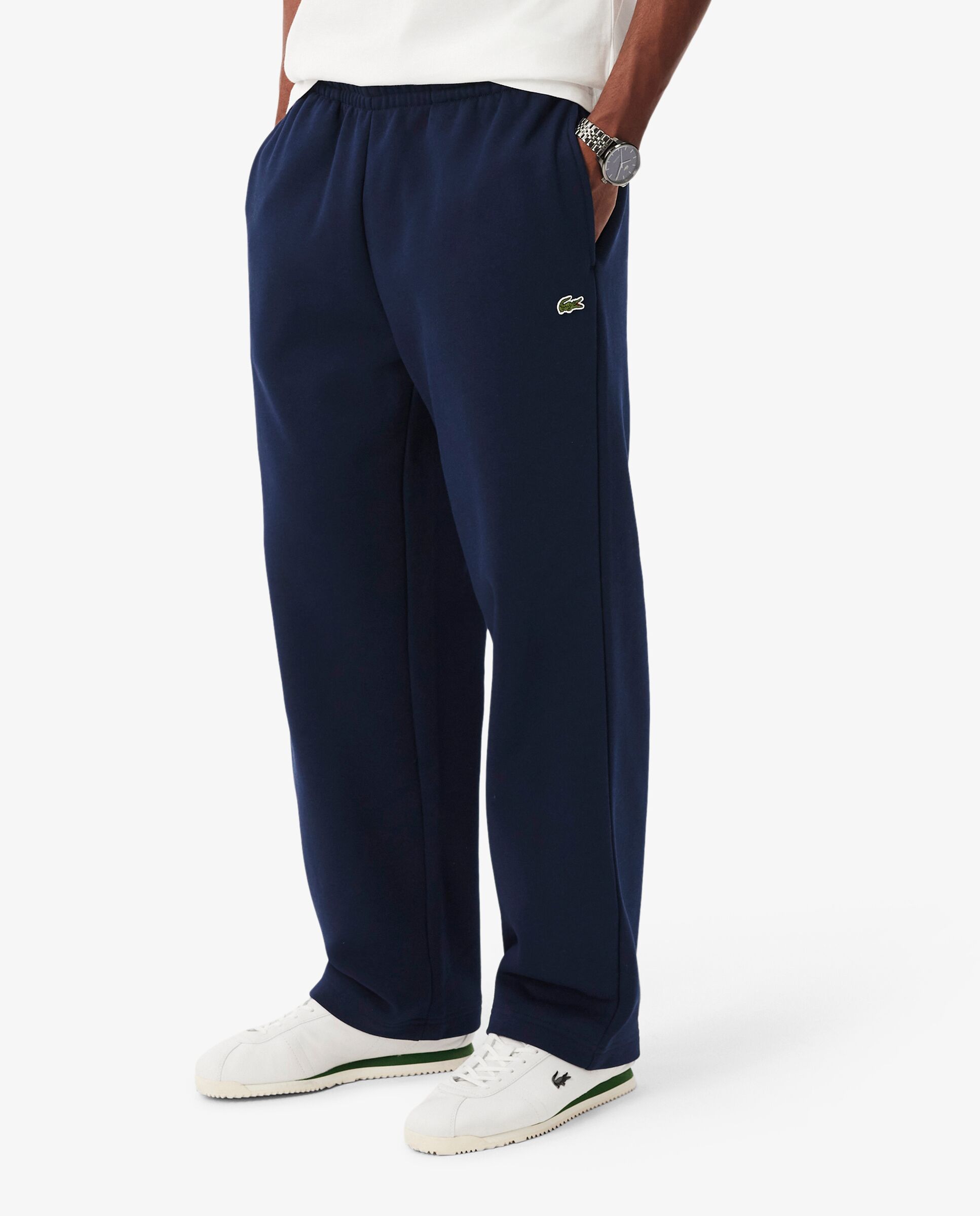 Imagen 3 de Pantalón de hombre de chándal de hombre de felpa de corte holgado en negro - Lacoste - Azul marino Azul marino