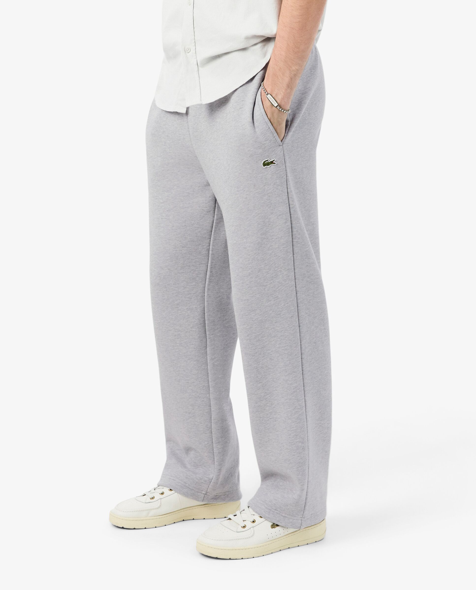 Imagen 3 de Pantalón de hombre de chándal de hombre de felpa de corte holgado en negro - Lacoste - Gris oscuro Gris oscuro