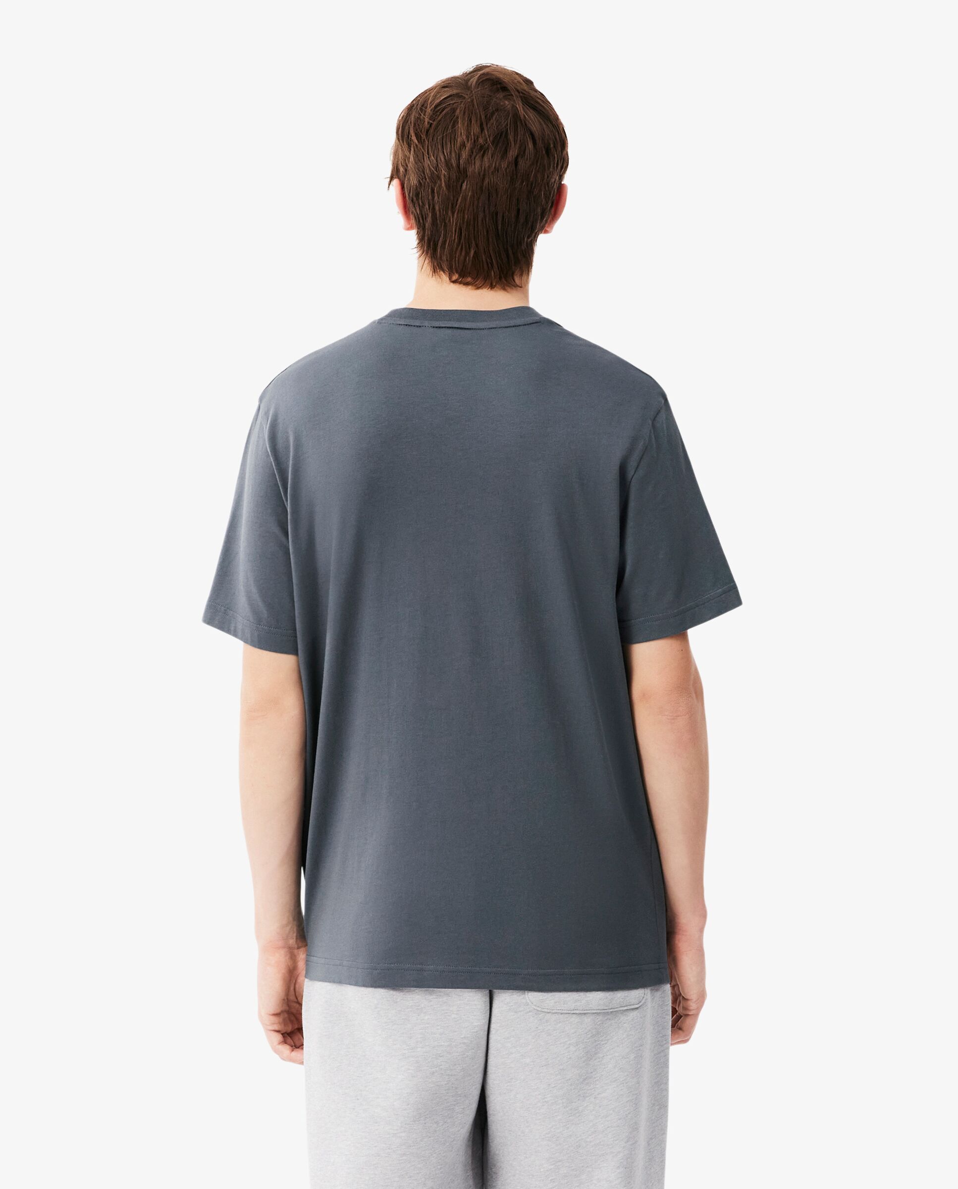 Camiseta de hombre de algodón de manga corta - Lacoste - Gris Gris-2