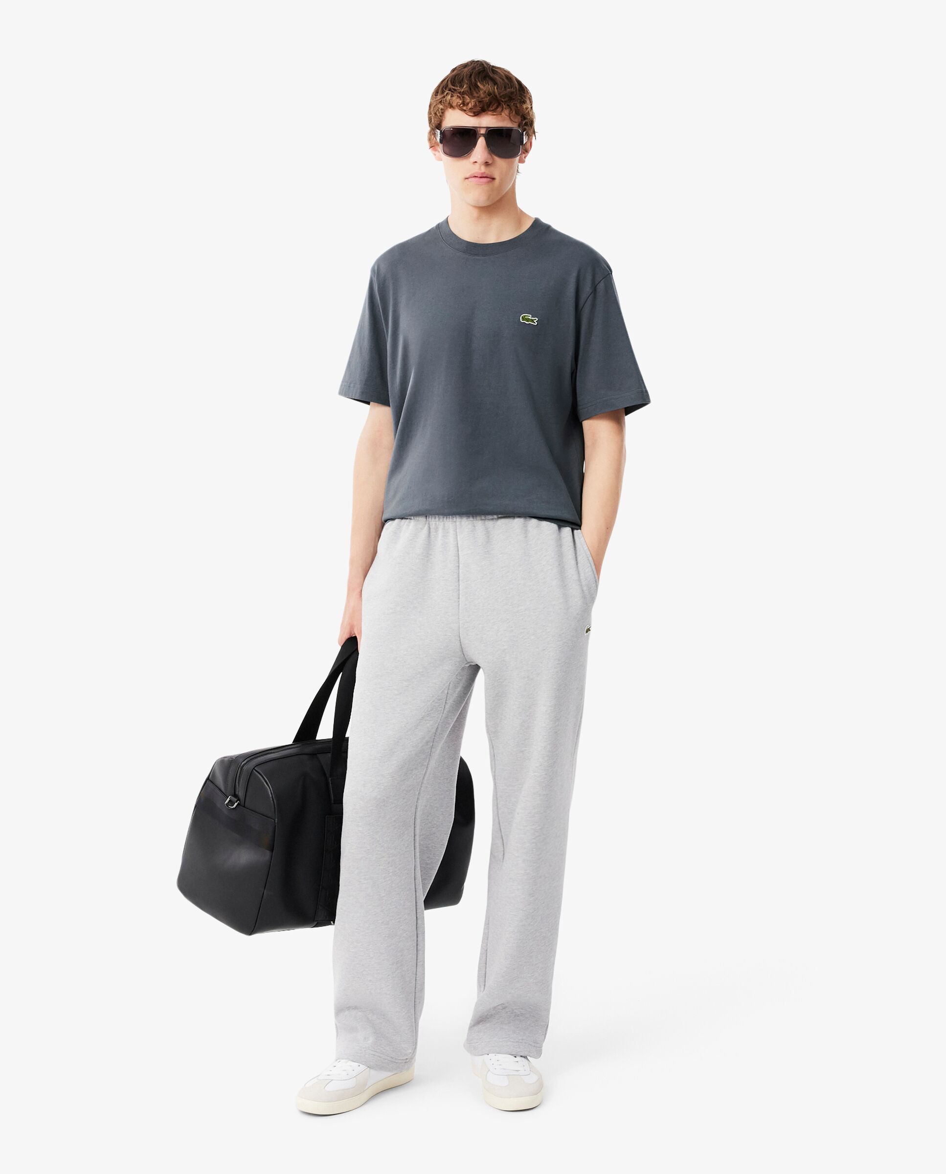 Camiseta de hombre de algodón de manga corta - Lacoste - Gris Gris-4