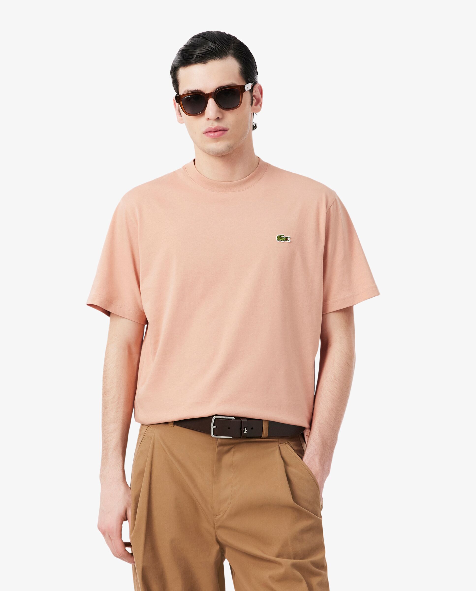 Camiseta de hombre de algodón de manga corta - Lacoste - Rosa Rosa-1