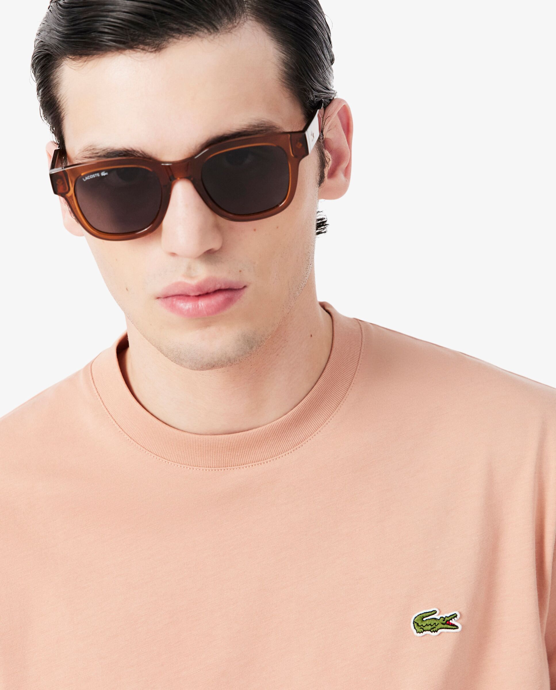 Camiseta de hombre de algodón de manga corta - Lacoste - Rosa Rosa-3