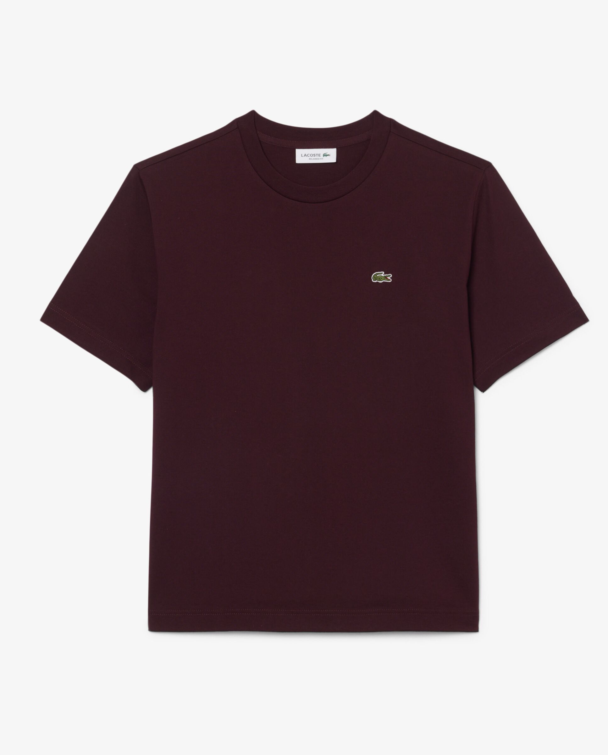 Camiseta de mujer de corte holgado de algodón suave de manga corta - Lacoste - Marrón Marrón-6